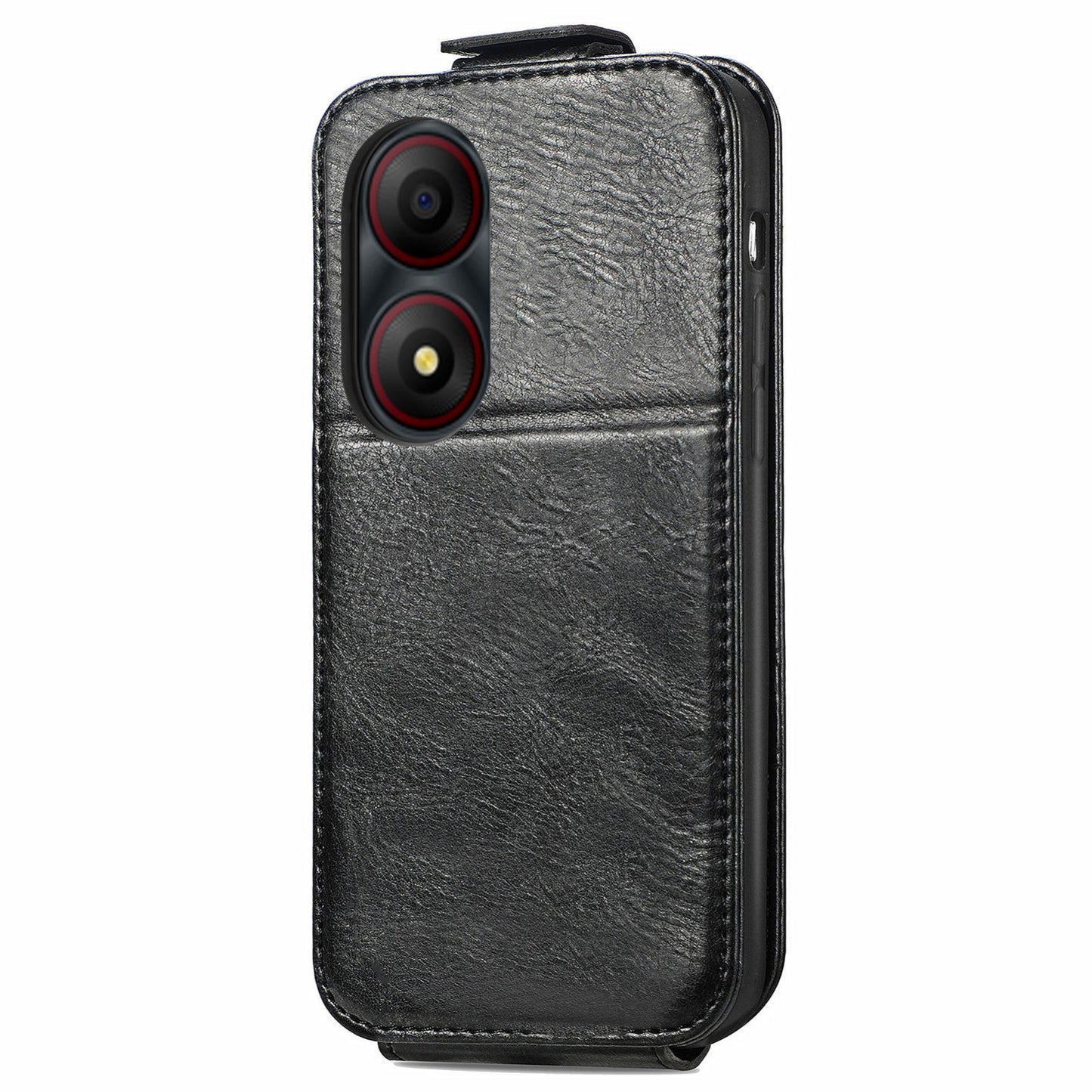 For ZTE Blade A34 Zipper Wallet Case - Vertical Flip Leather Phone Cover with Multiple Card Slots and Stand