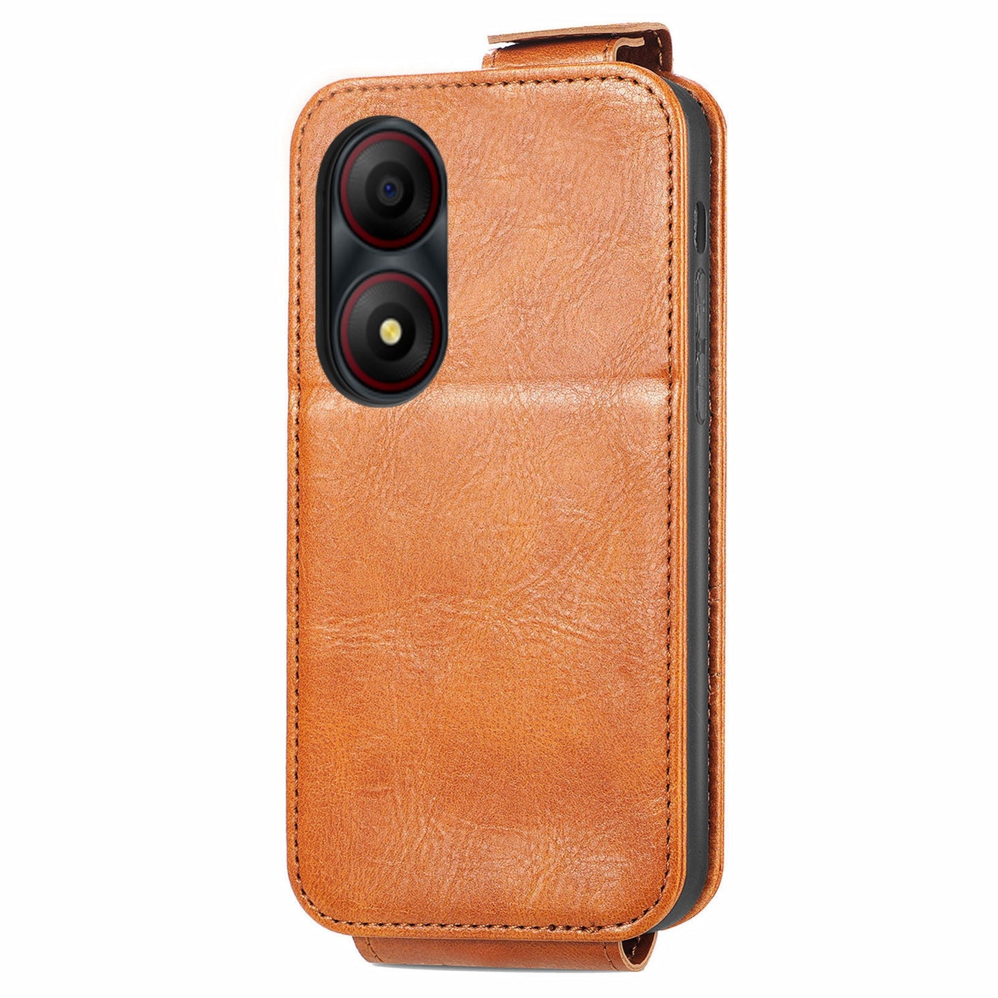 For ZTE Blade A34 Zipper Wallet Case - Vertical Flip Leather Phone Cover with Multiple Card Slots and Stand