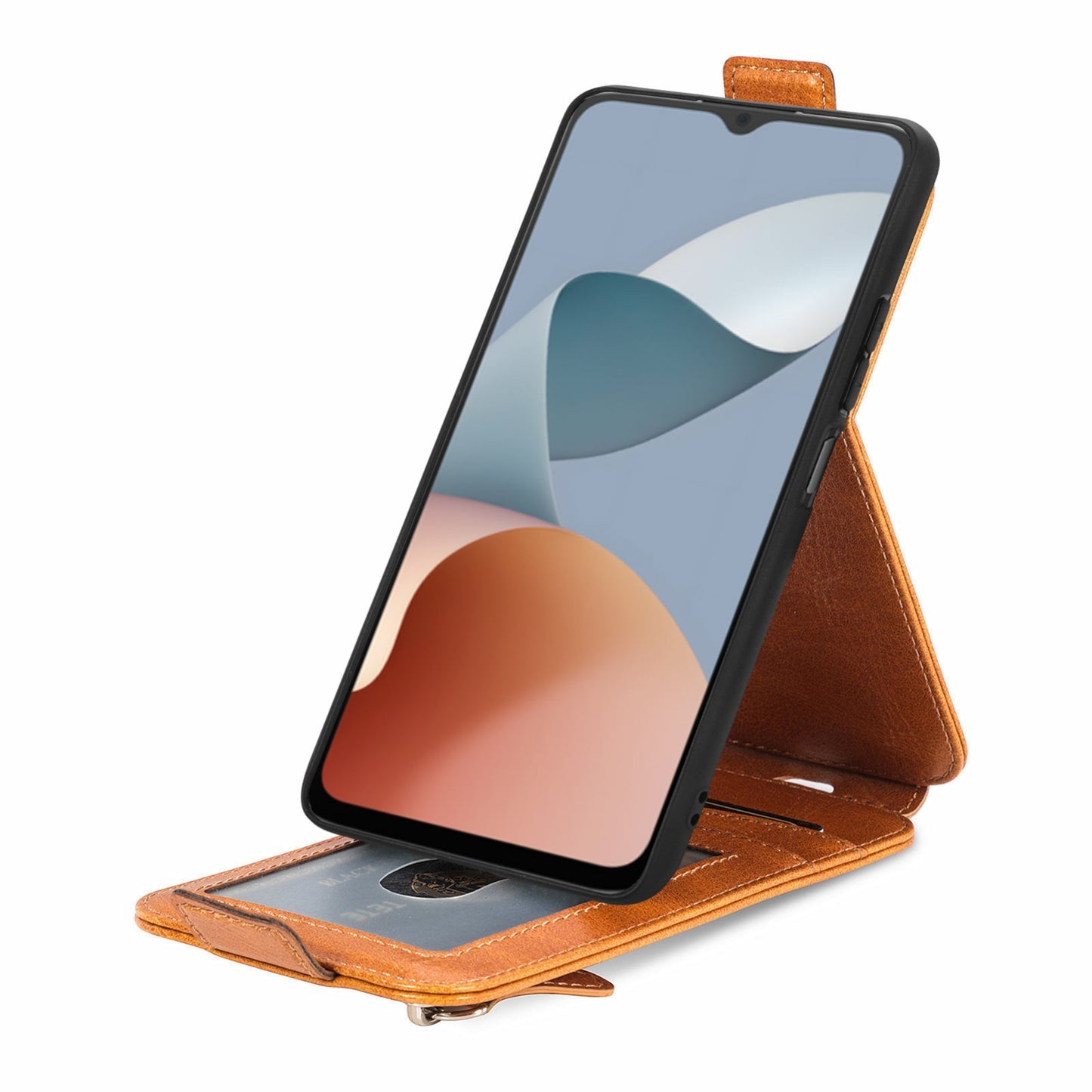 For ZTE Blade A34 Zipper Wallet Case - Vertical Flip Leather Phone Cover with Multiple Card Slots and Stand