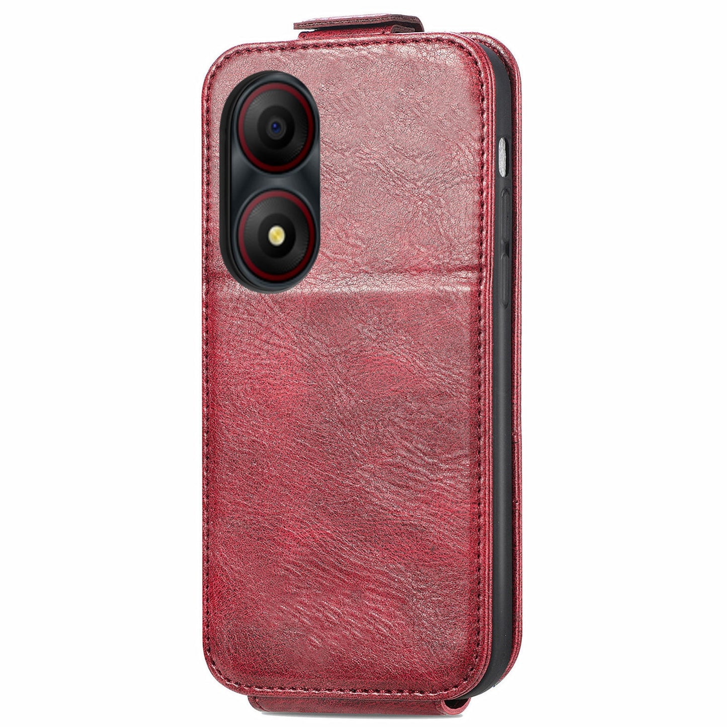 For ZTE Blade A34 Zipper Wallet Case - Vertical Flip Leather Phone Cover with Multiple Card Slots and Stand