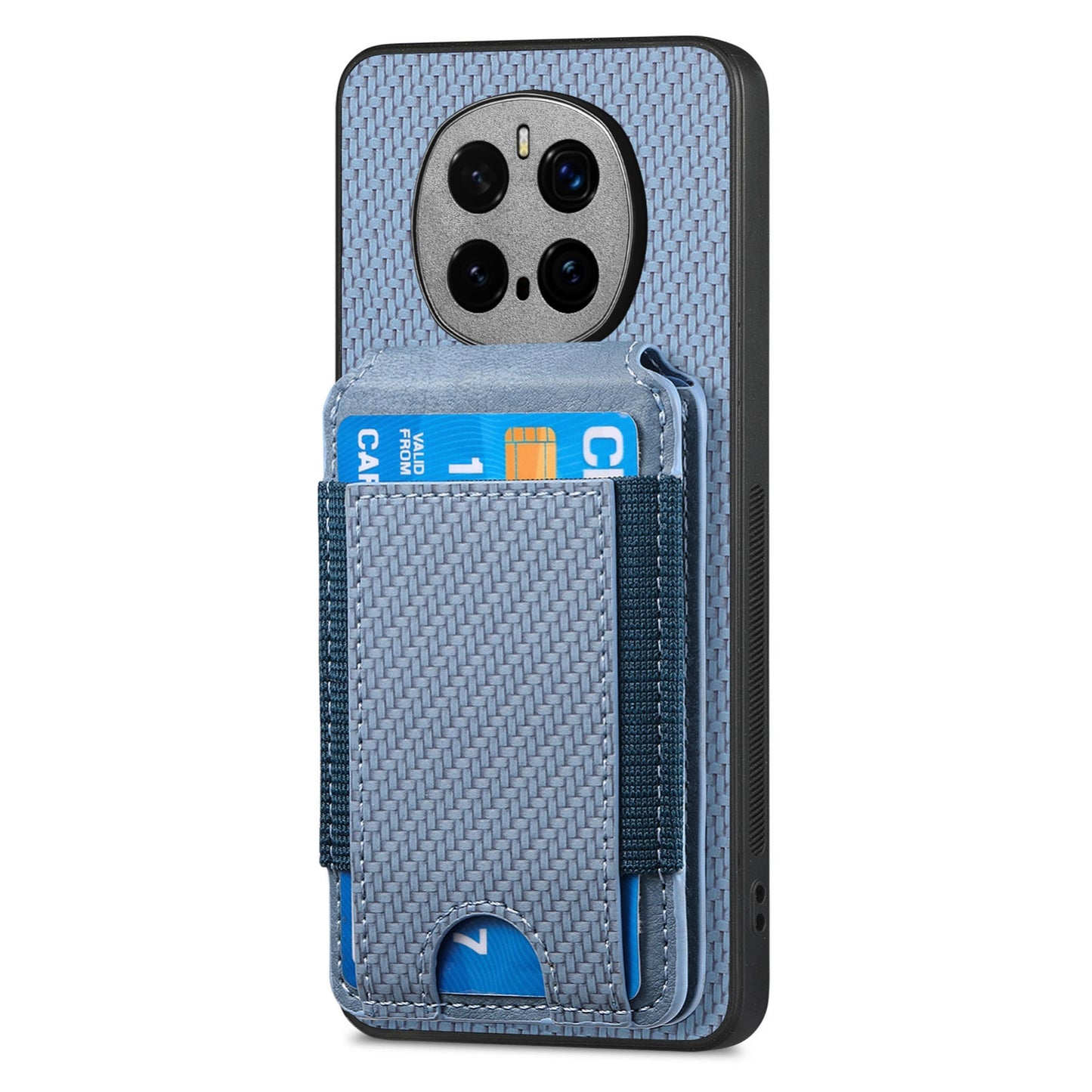 Honor Magic7 Pro Vertical Flip Wallet Stand Phone Case with Carbon Fibre Pattern