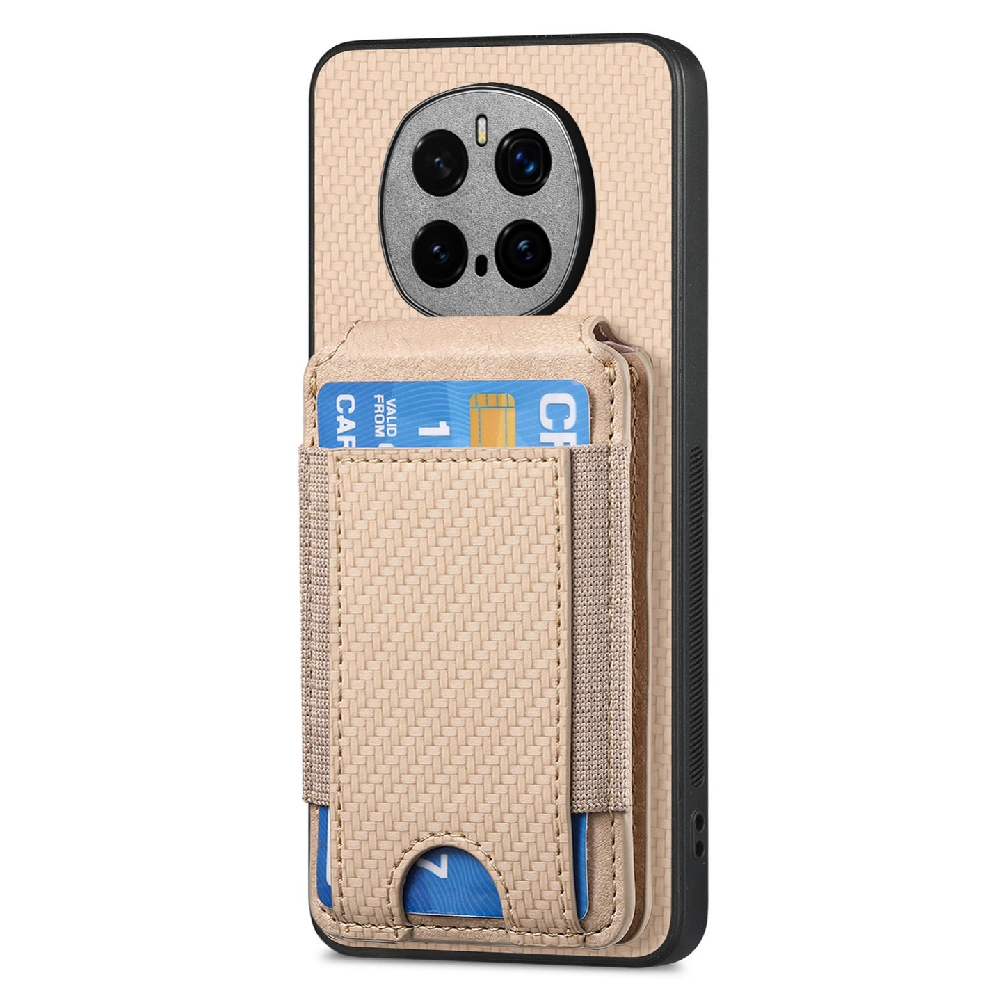 Honor Magic7 Pro Vertical Flip Wallet Stand Phone Case with Carbon Fibre Pattern