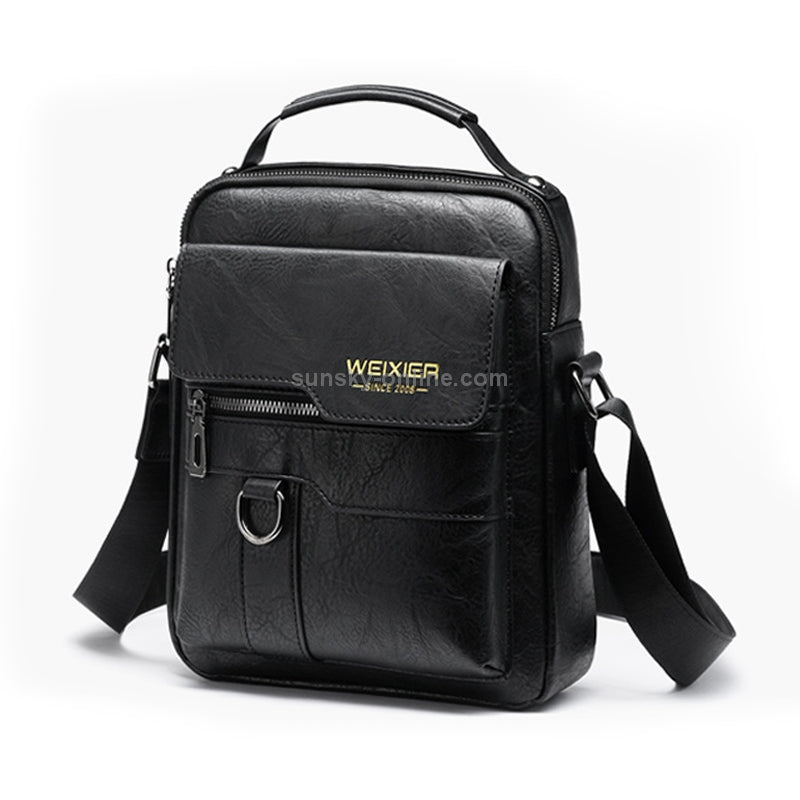Vintage PU Leather Crossbody Business Bag for Men - Classic Handbag