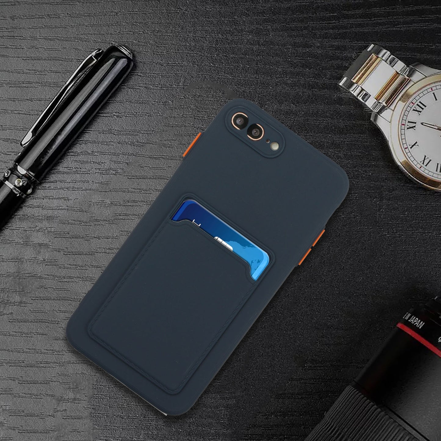 iPhone 7 Plus/8 Plus Shockproof TPU Case with Card Holder - Durable & Lightweight Design