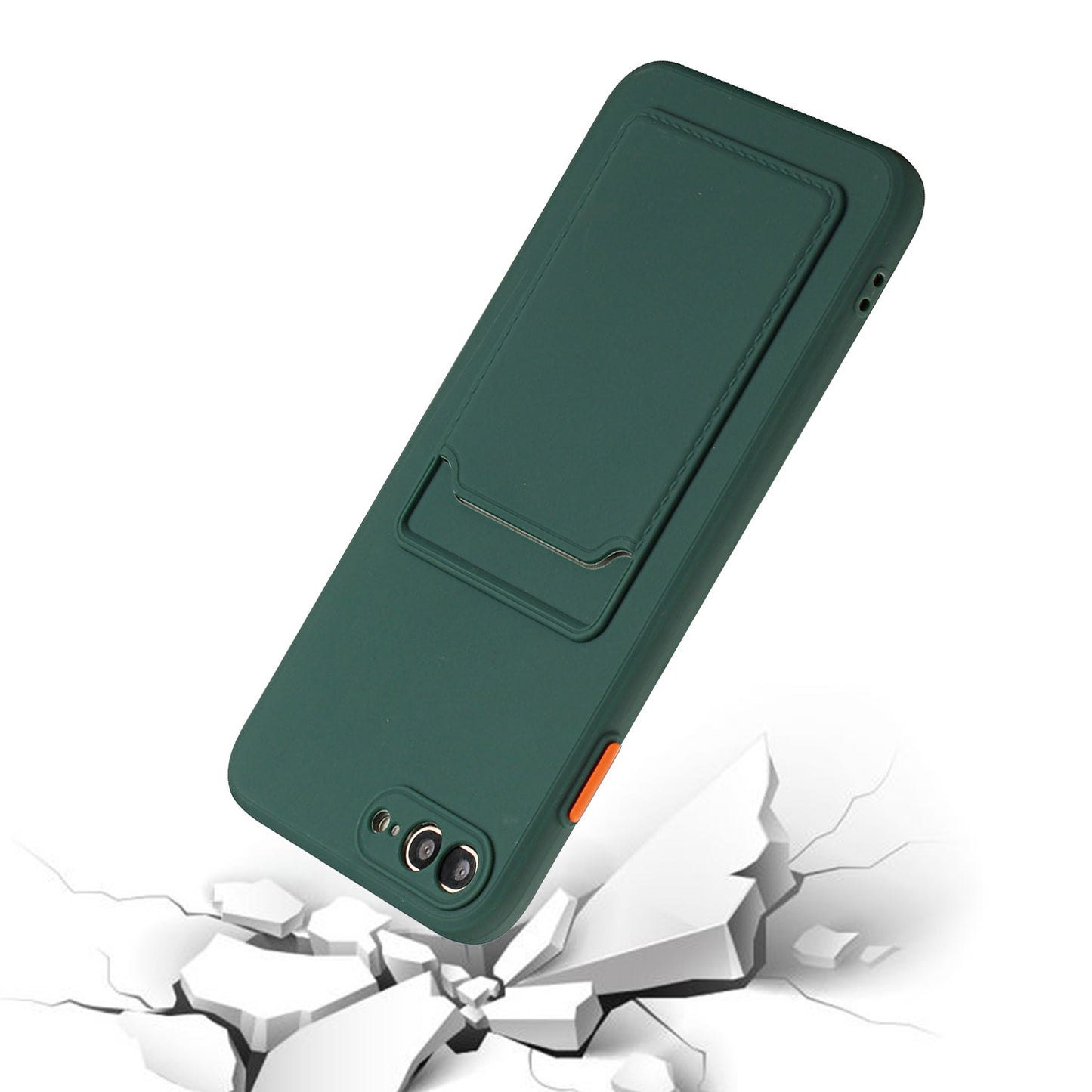 iPhone 7 Plus/8 Plus Shockproof TPU Case with Card Holder - Durable & Lightweight Design