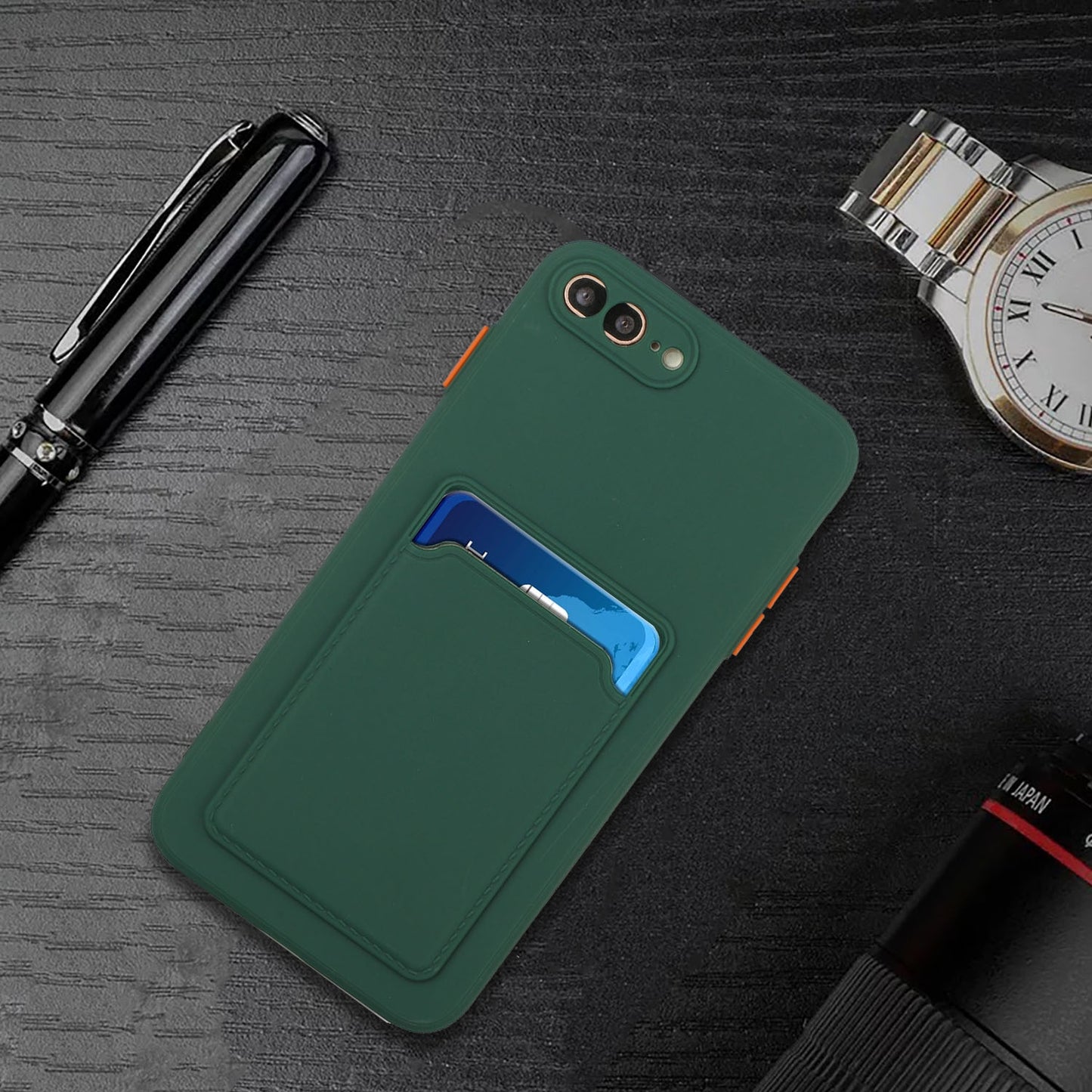 iPhone 7 Plus/8 Plus Shockproof TPU Case with Card Holder - Durable & Lightweight Design