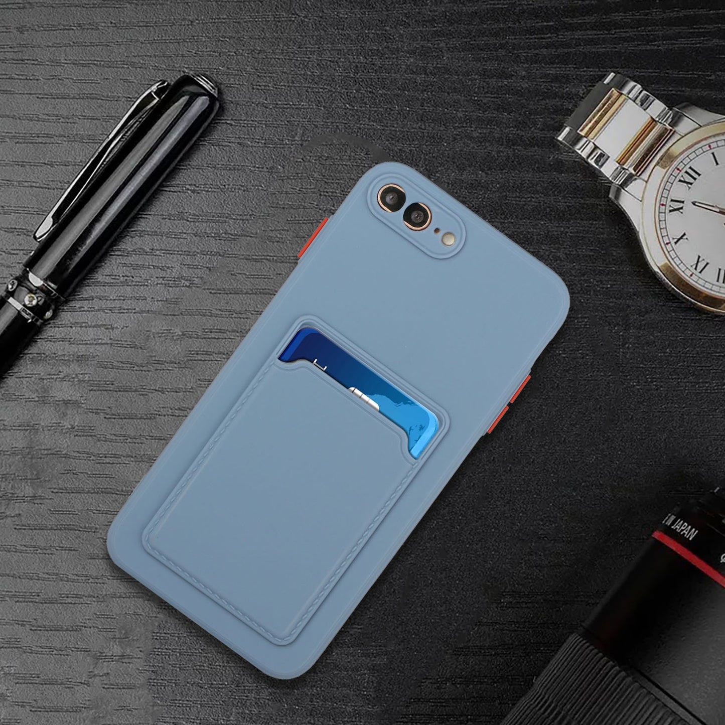 iPhone 7 Plus/8 Plus Shockproof TPU Case with Card Holder - Durable & Lightweight Design