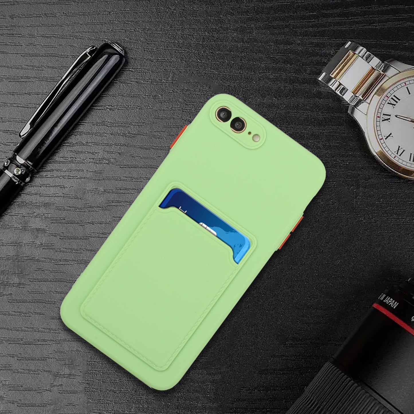 iPhone 7 Plus/8 Plus Shockproof TPU Case with Card Holder - Durable & Lightweight Design