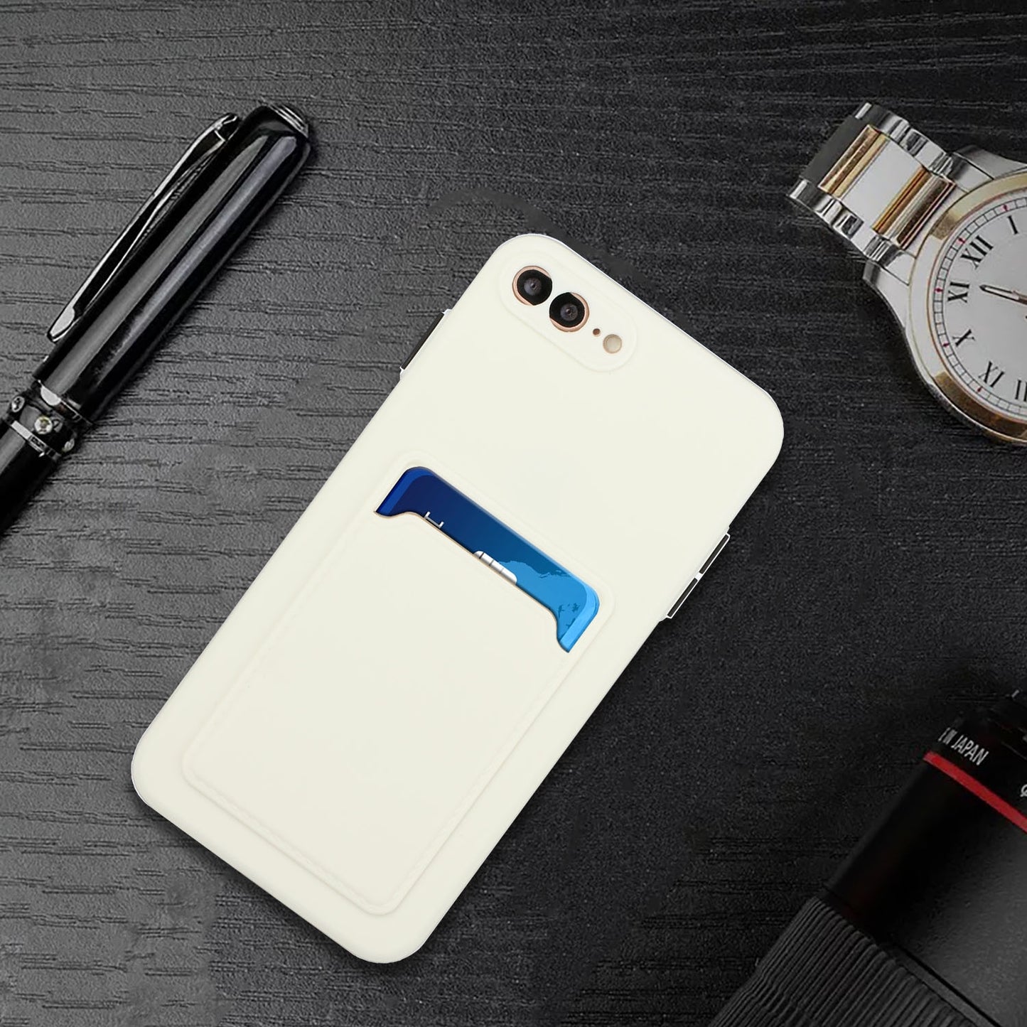 iPhone 7 Plus/8 Plus Shockproof TPU Case with Card Holder - Durable & Lightweight Design