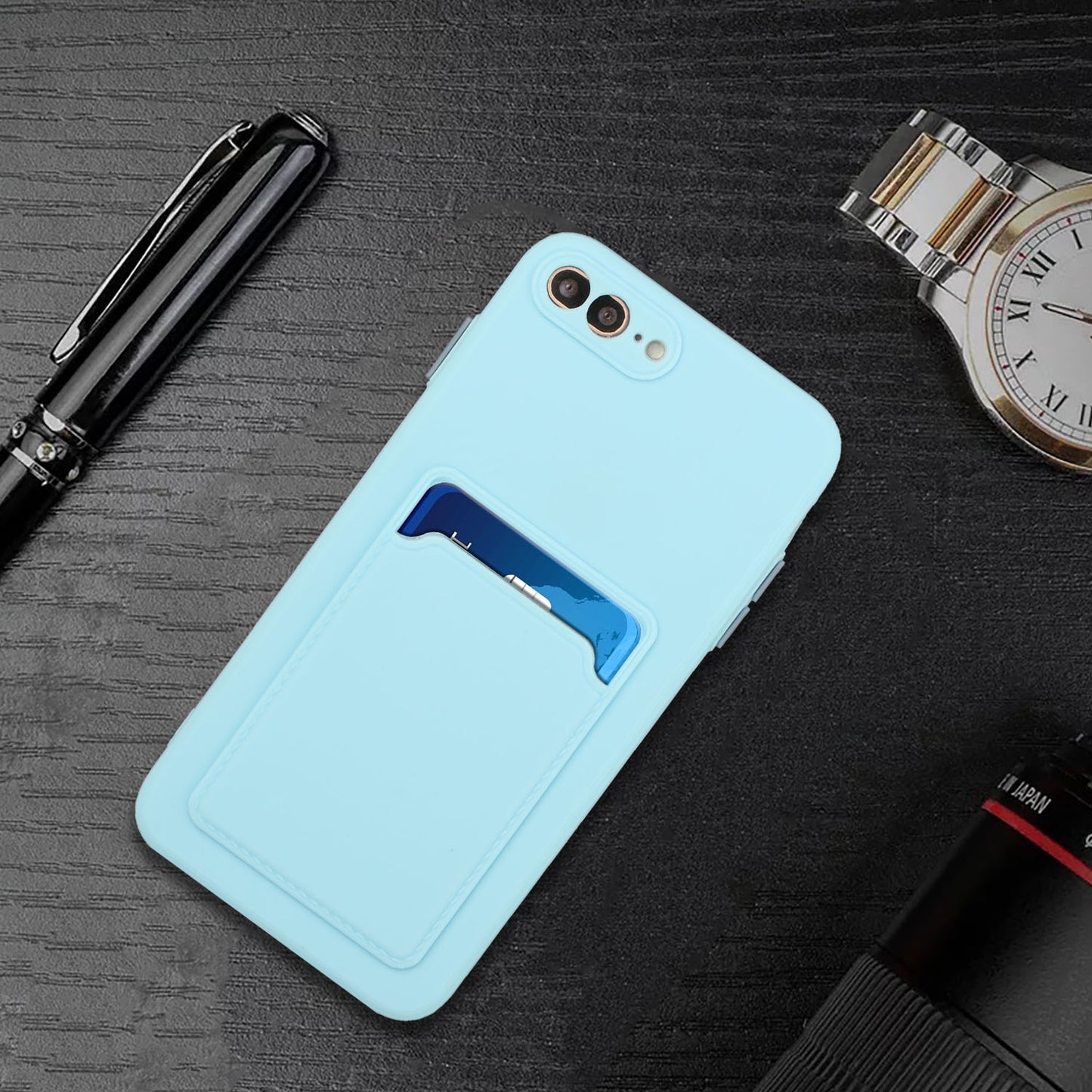 iPhone 7 Plus/8 Plus Shockproof TPU Case with Card Holder - Durable & Lightweight Design