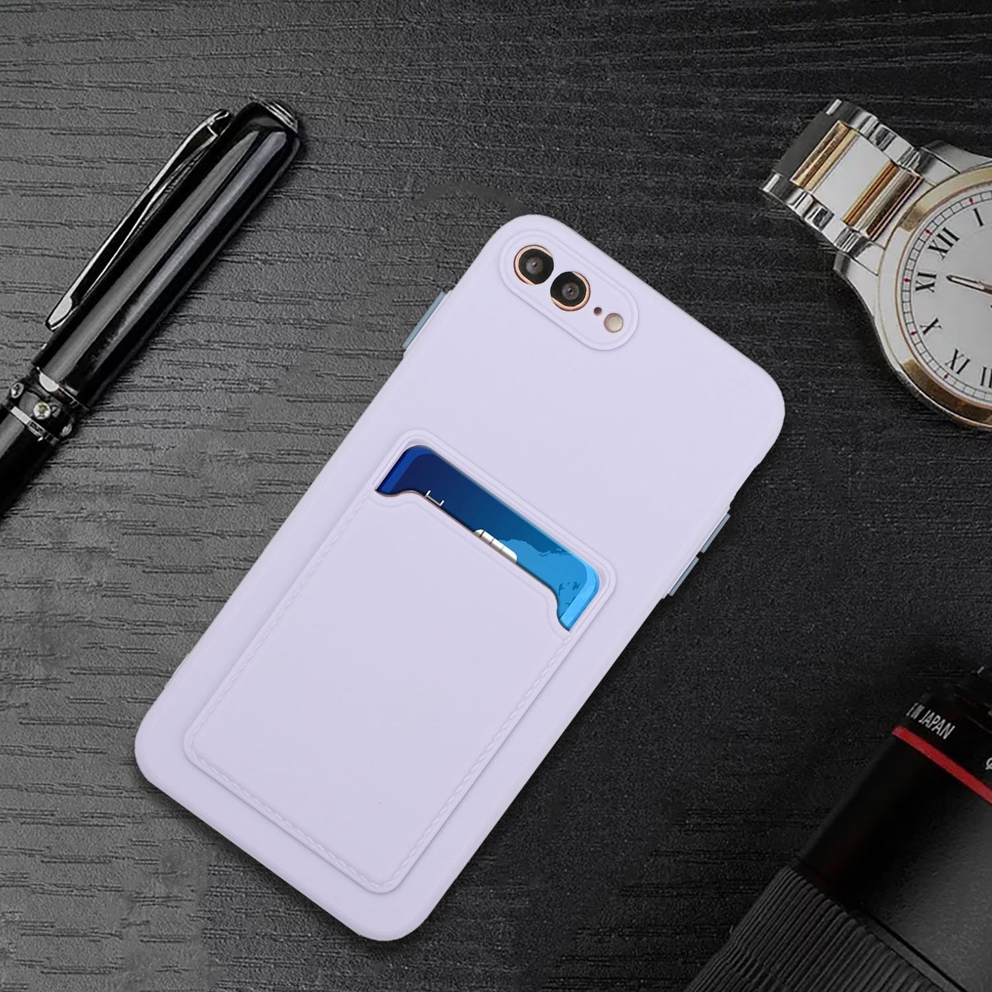 iPhone 7 Plus/8 Plus Shockproof TPU Case with Card Holder - Durable & Lightweight Design