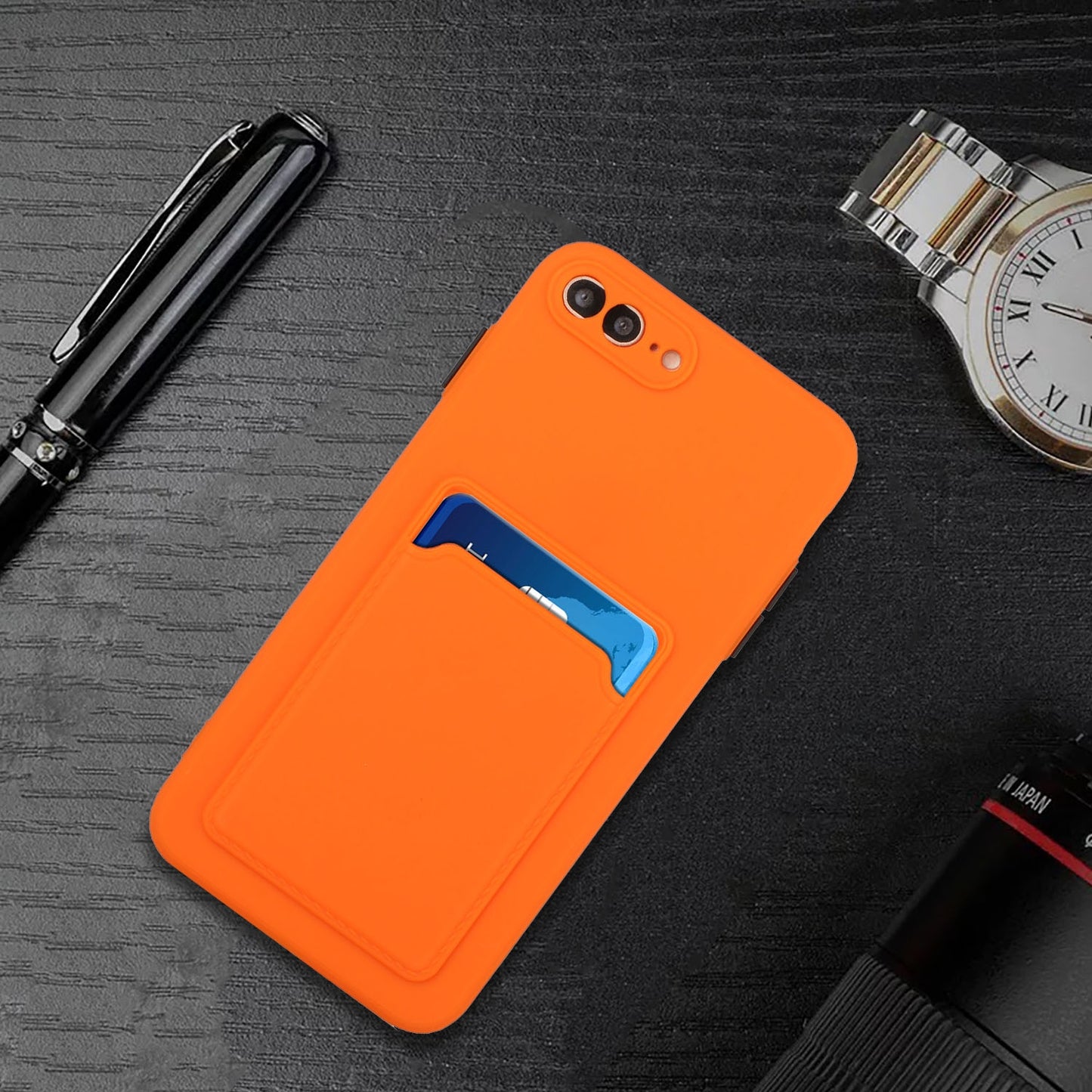 iPhone 7 Plus/8 Plus Shockproof TPU Case with Card Holder - Durable & Lightweight Design
