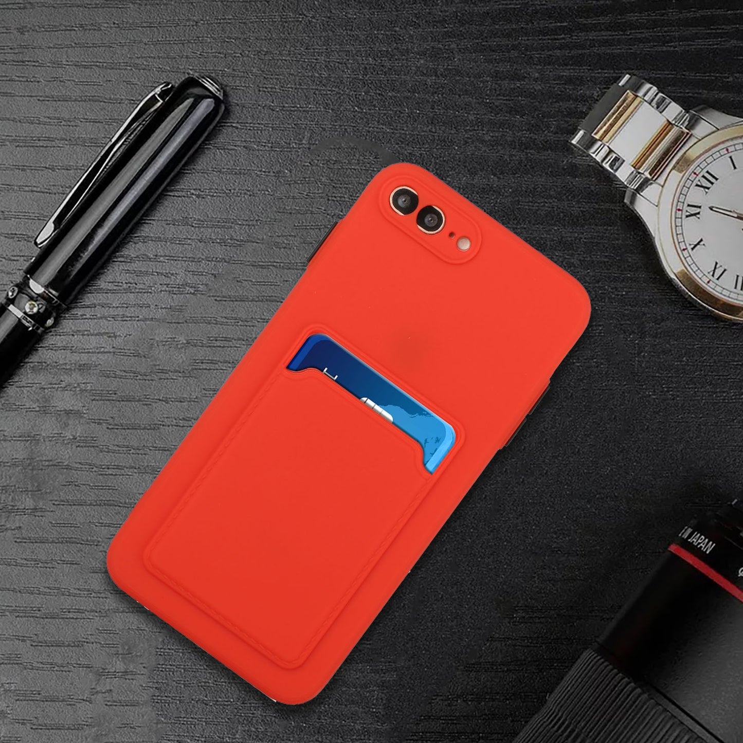 iPhone 7 Plus/8 Plus Shockproof TPU Case with Card Holder - Durable & Lightweight Design