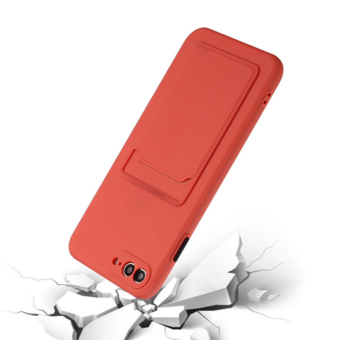 iPhone 7 Plus/8 Plus Shockproof TPU Case with Card Holder - Durable & Lightweight Design