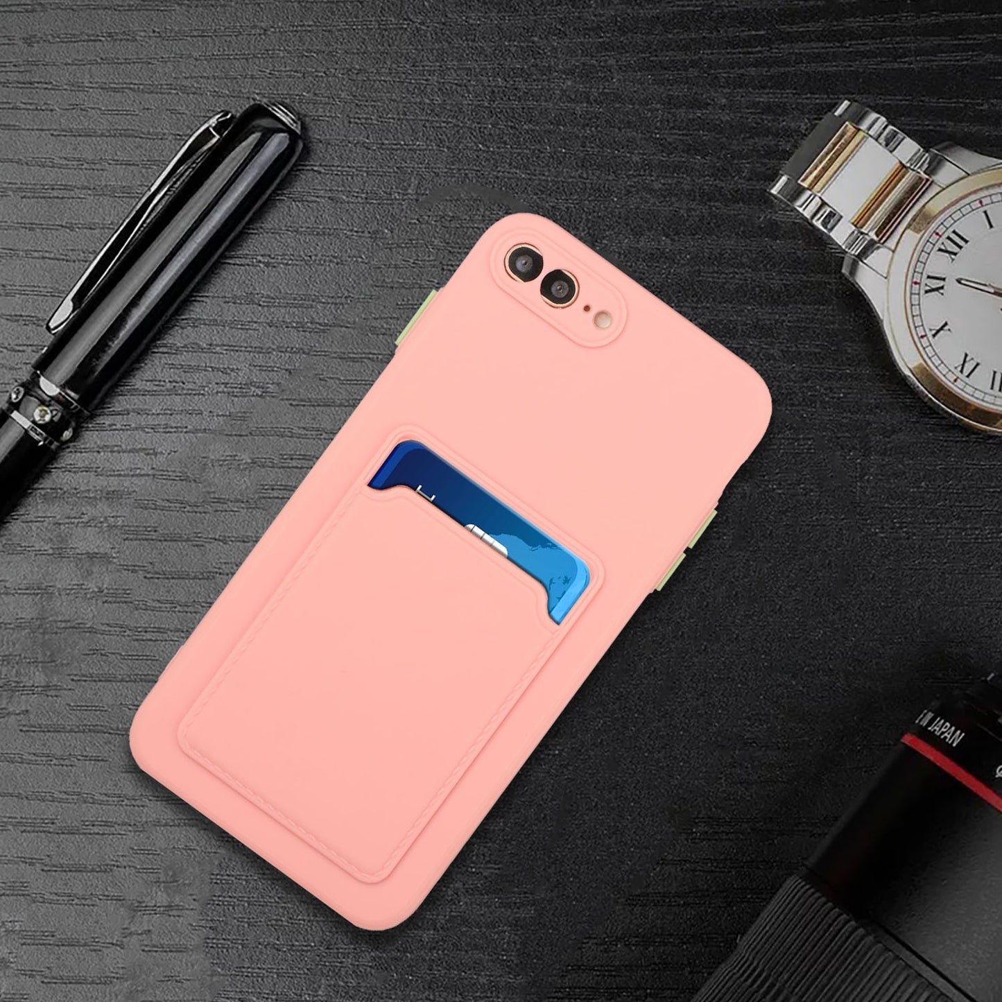 iPhone 7 Plus/8 Plus Shockproof TPU Case with Card Holder - Durable & Lightweight Design