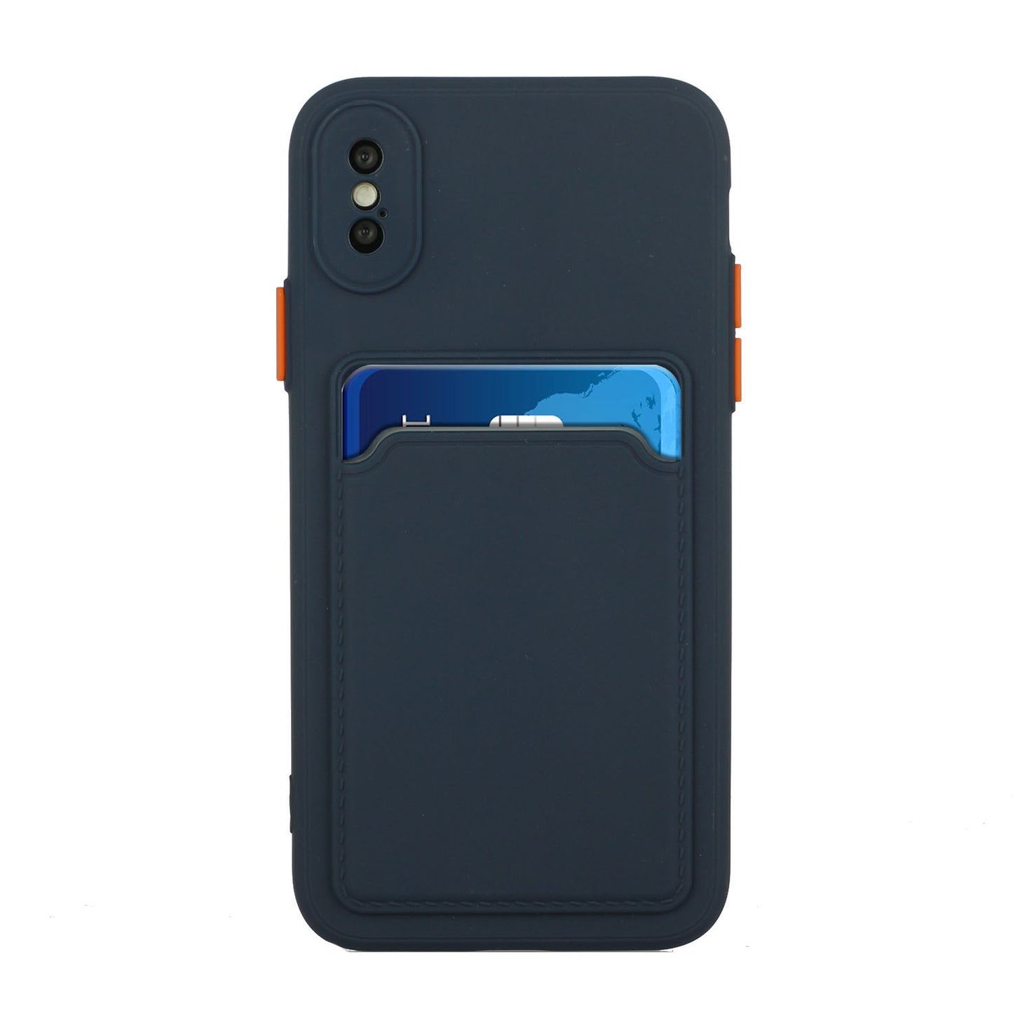 For Apple iPhone X/XS Shockproof TPU Case with Card Holder - Durable & Lightweight Design