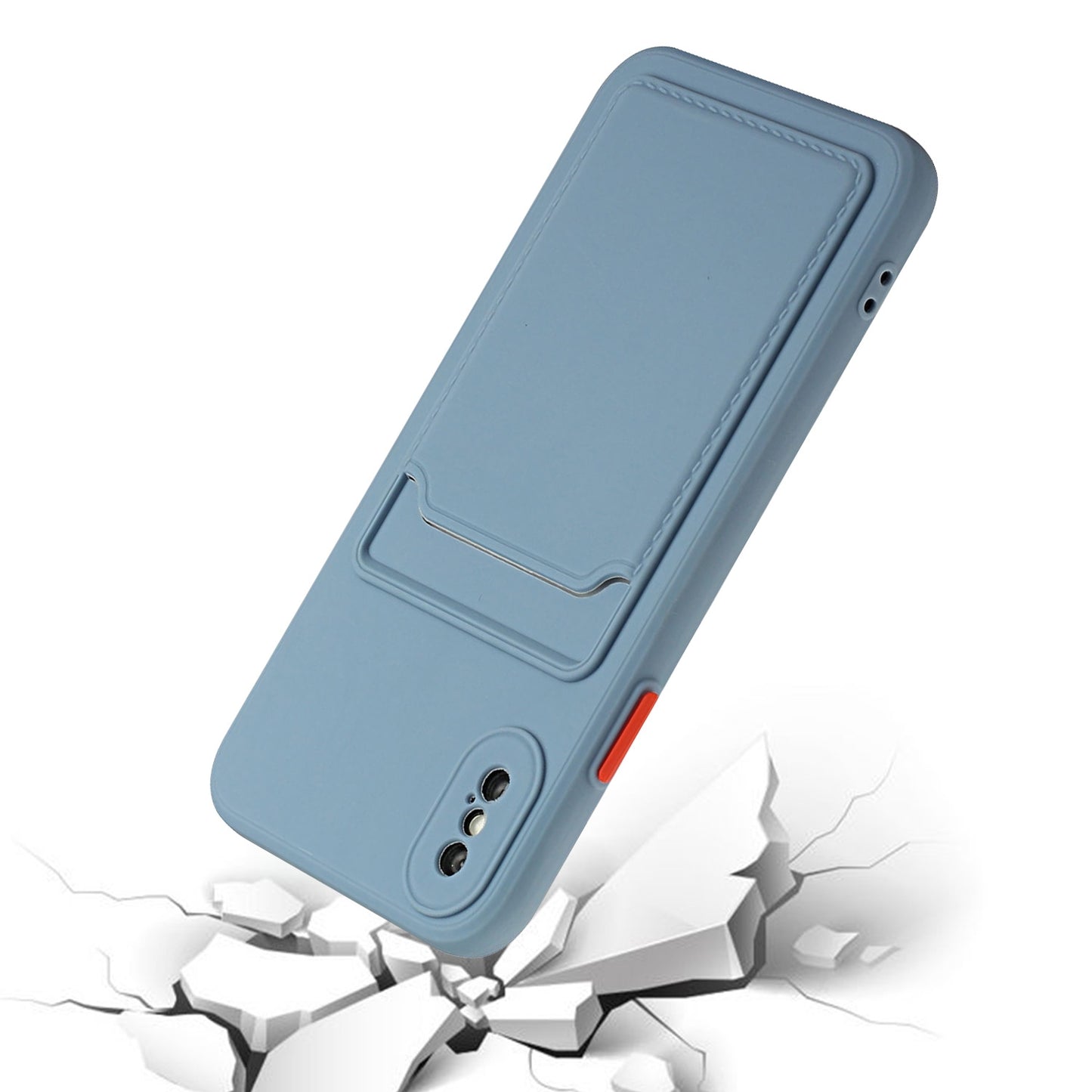 For Apple iPhone X/XS Shockproof TPU Case with Card Holder - Durable & Lightweight Design