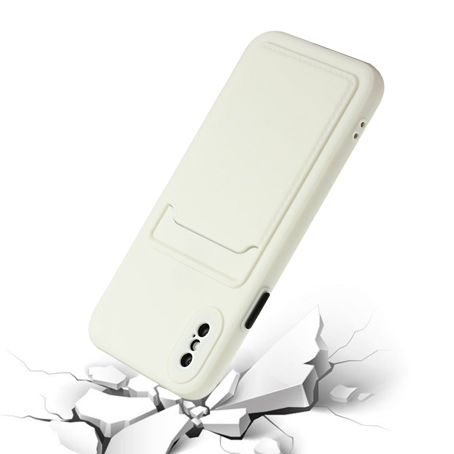 For Apple iPhone X/XS Shockproof TPU Case with Card Holder - Durable & Lightweight Design