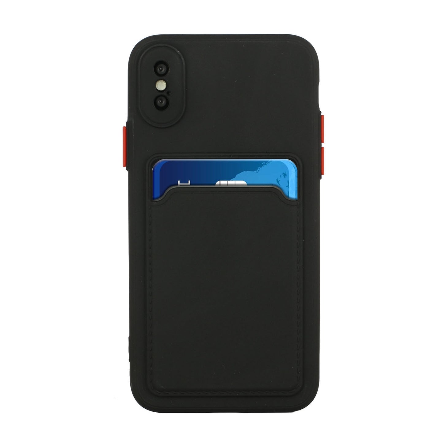 For Apple iPhone X/XS Shockproof TPU Case with Card Holder - Durable & Lightweight Design