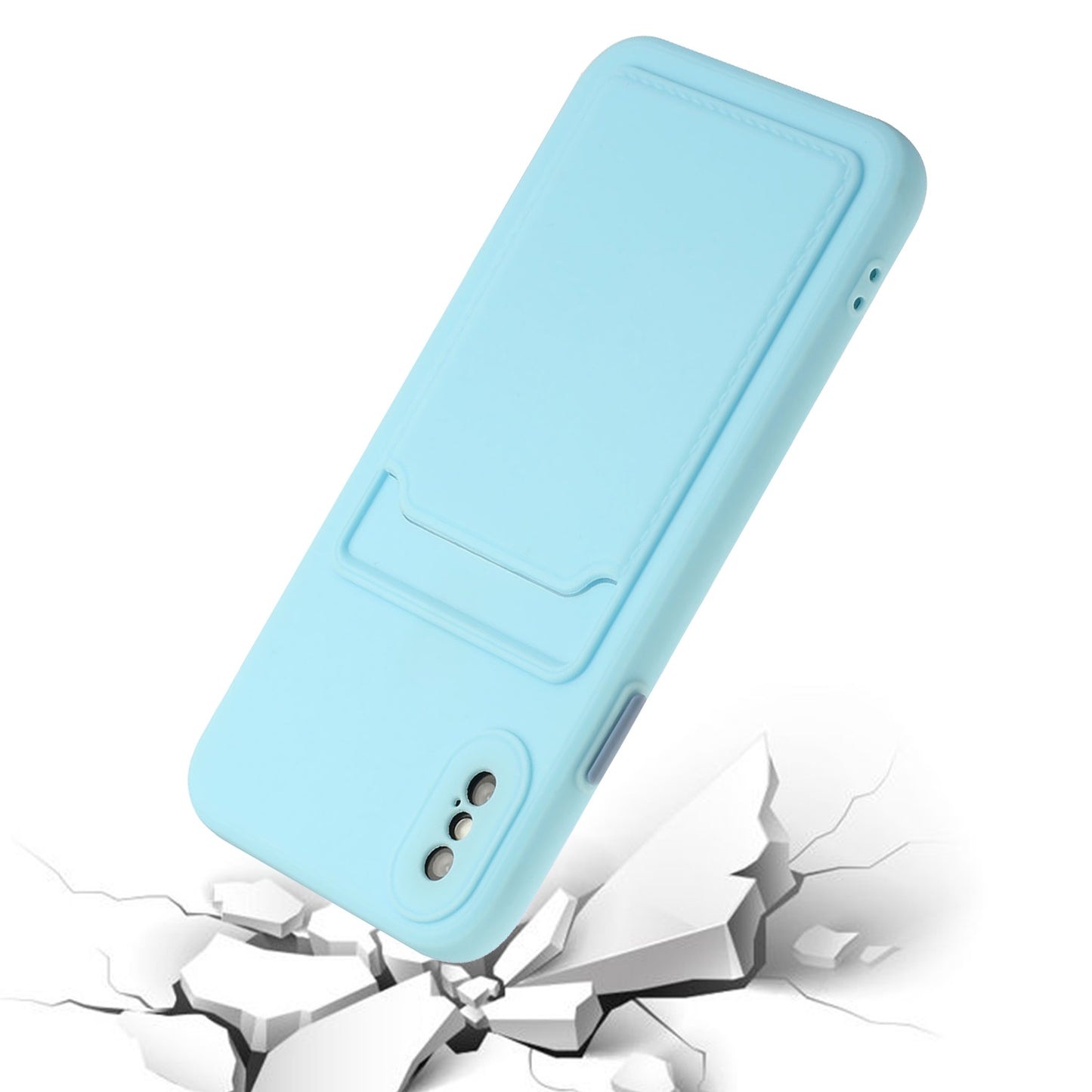 For Apple iPhone X/XS Shockproof TPU Case with Card Holder - Durable & Lightweight Design