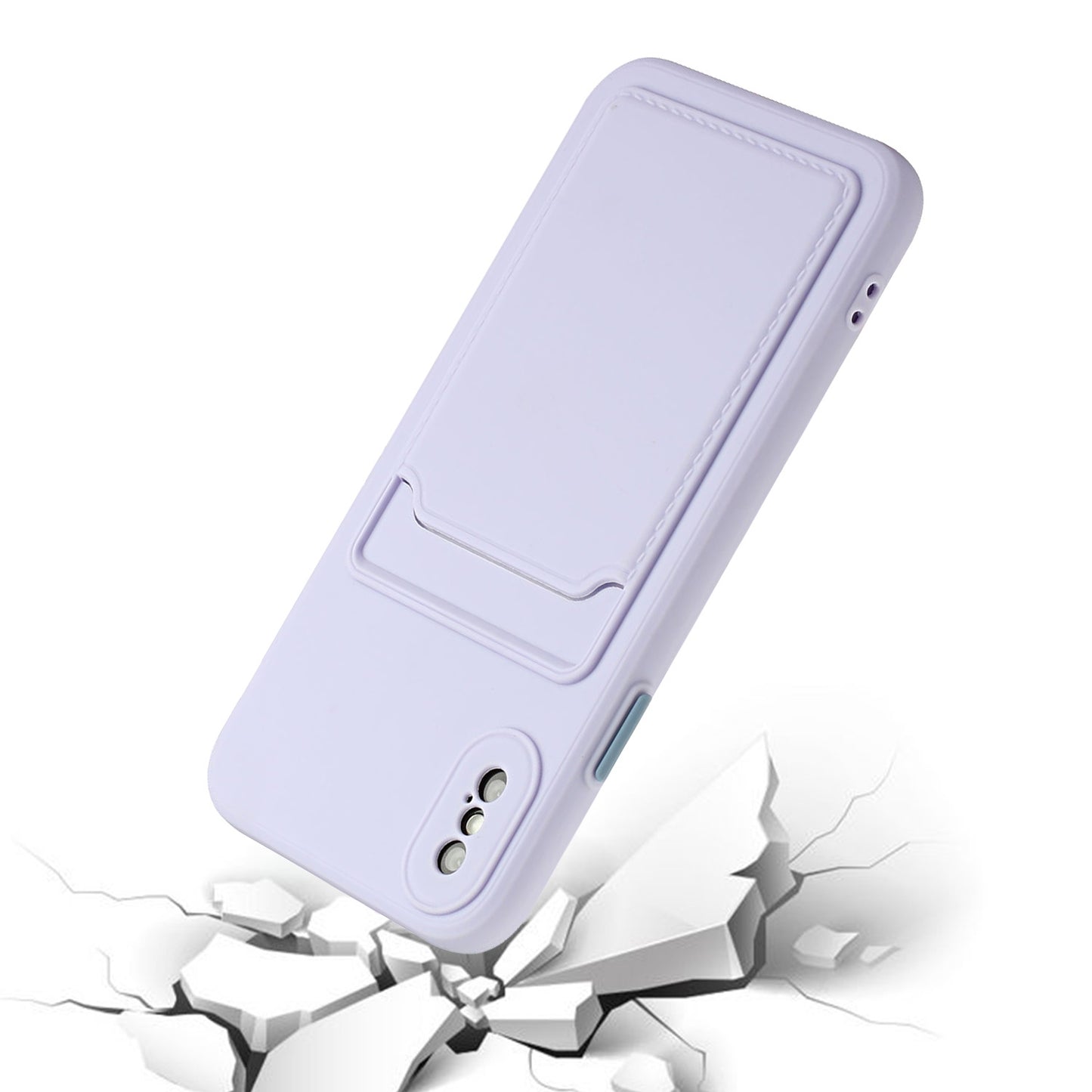 For Apple iPhone X/XS Shockproof TPU Case with Card Holder - Durable & Lightweight Design