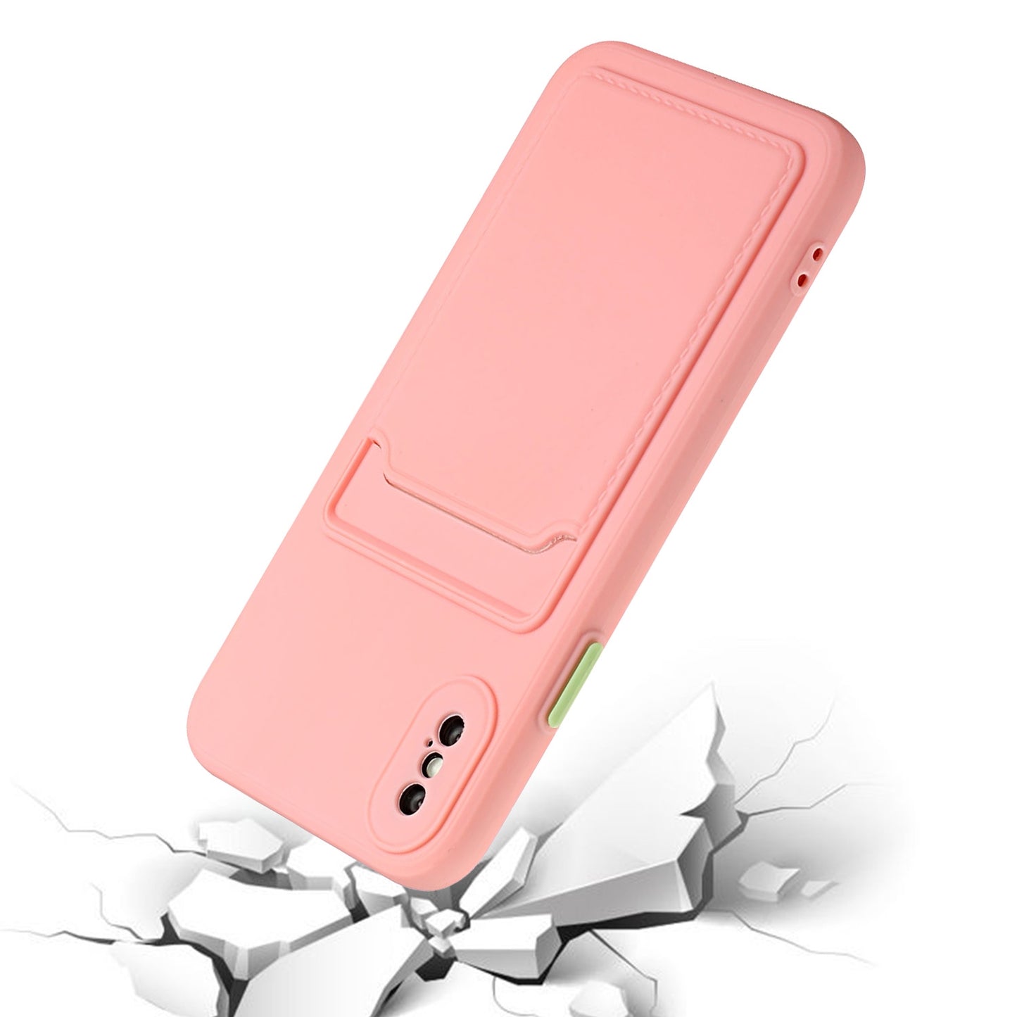 For Apple iPhone X/XS Shockproof TPU Case with Card Holder - Durable & Lightweight Design