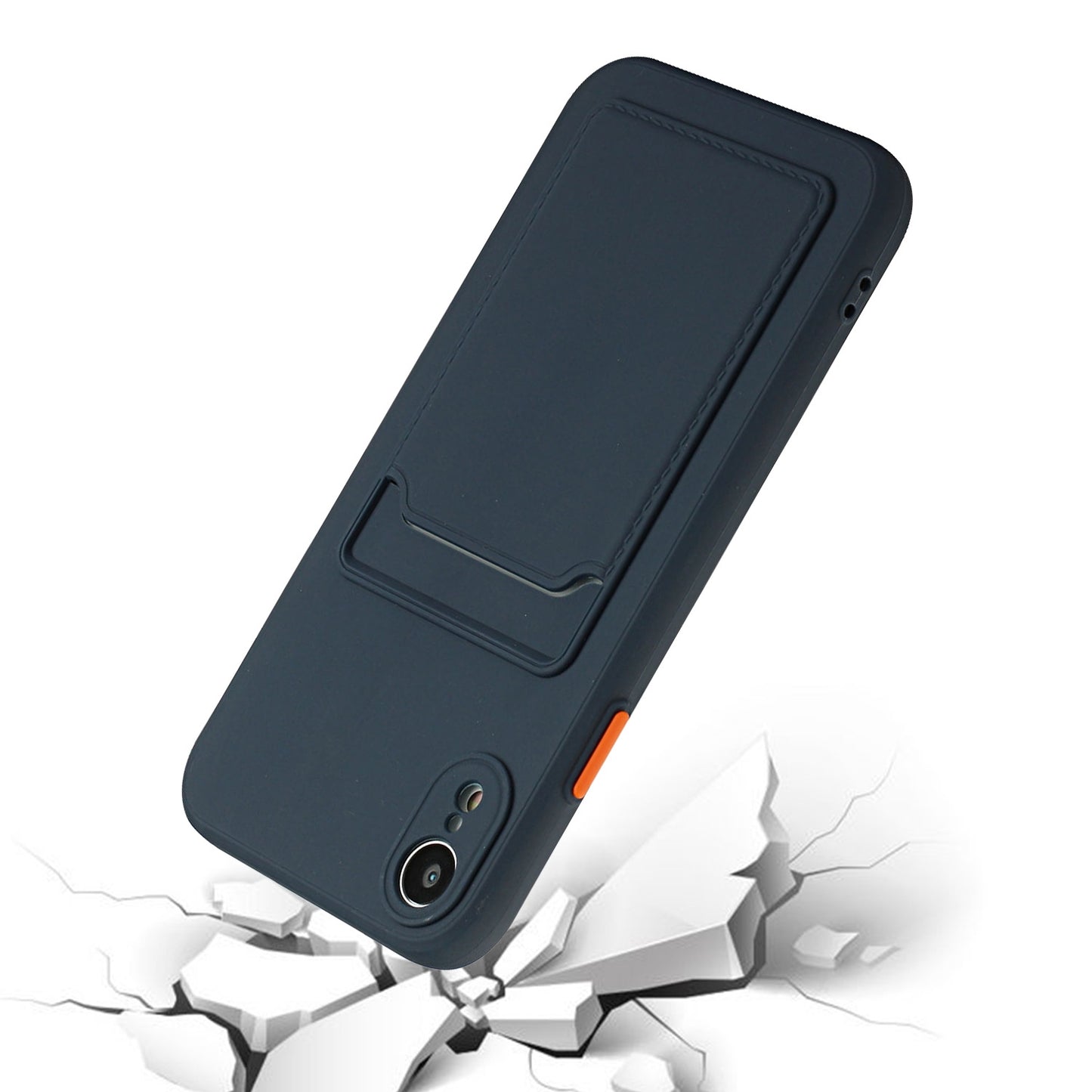 For Apple iPhone XR Shockproof TPU Case with Card Holder - Durable & Lightweight Design