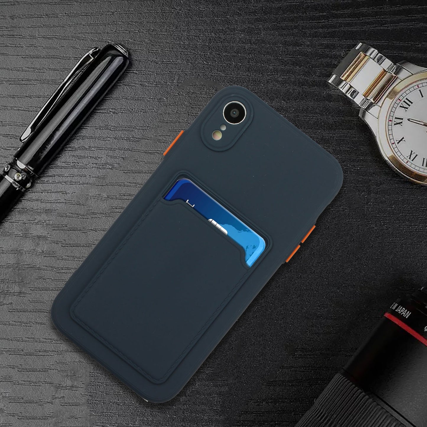 For Apple iPhone XR Shockproof TPU Case with Card Holder - Durable & Lightweight Design