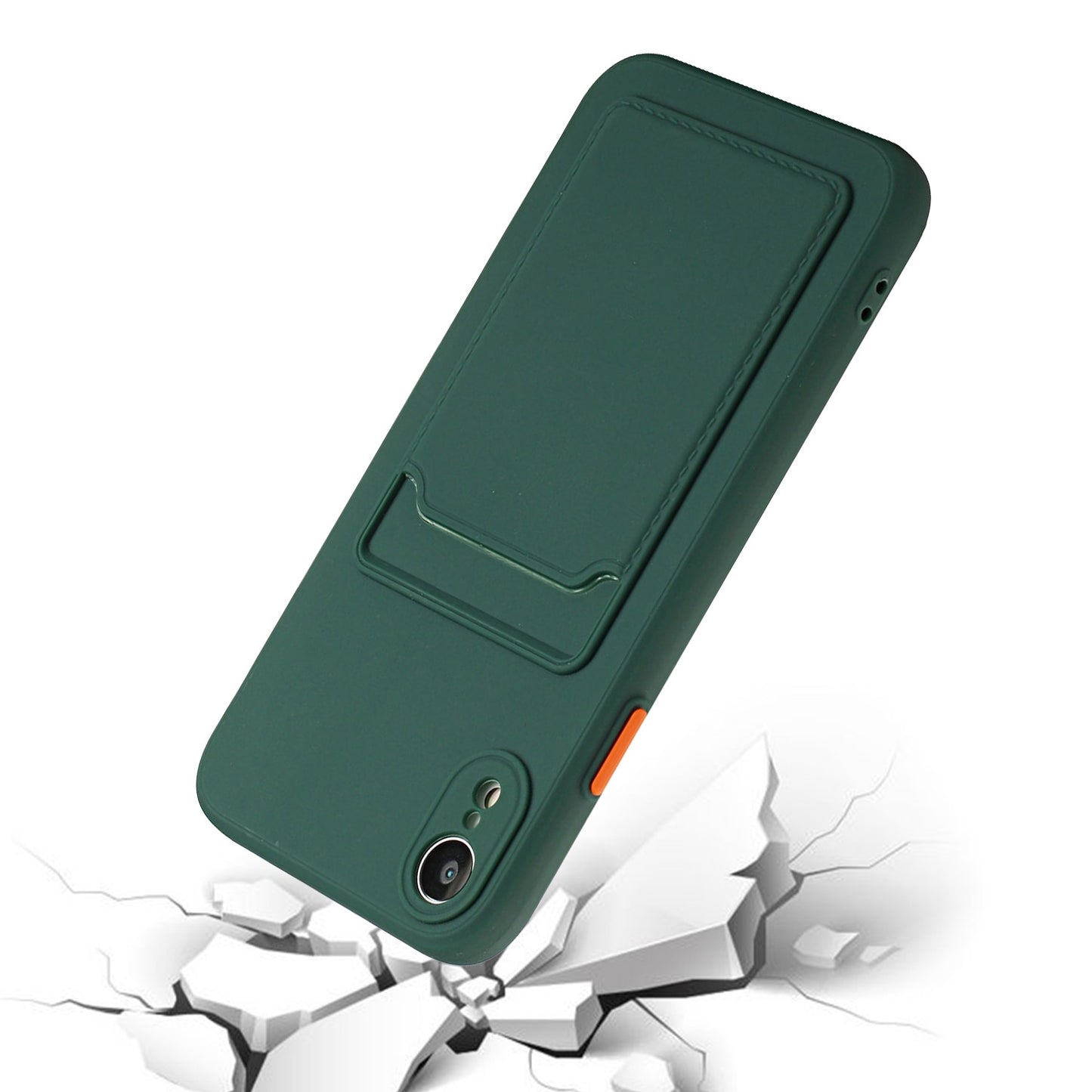 For Apple iPhone XR Shockproof TPU Case with Card Holder - Durable & Lightweight Design