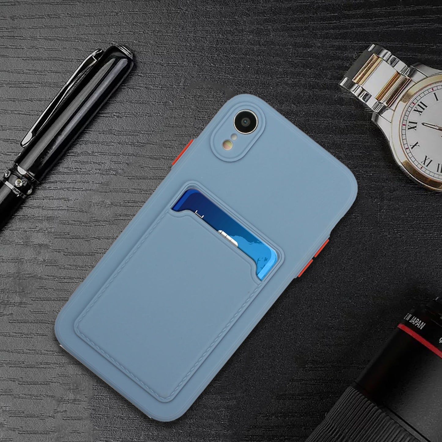 For Apple iPhone XR Shockproof TPU Case with Card Holder - Durable & Lightweight Design