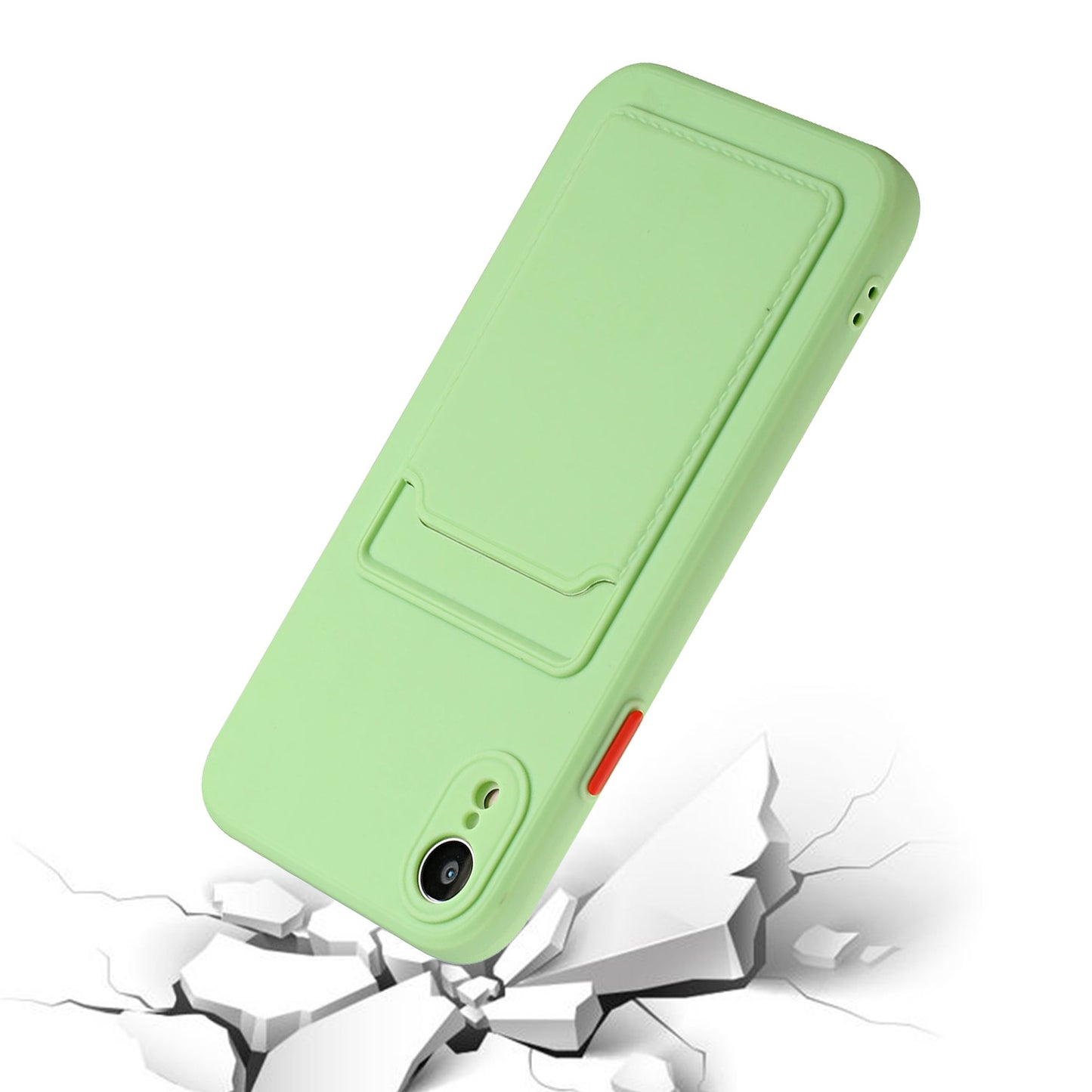 For Apple iPhone XR Shockproof TPU Case with Card Holder - Durable & Lightweight Design