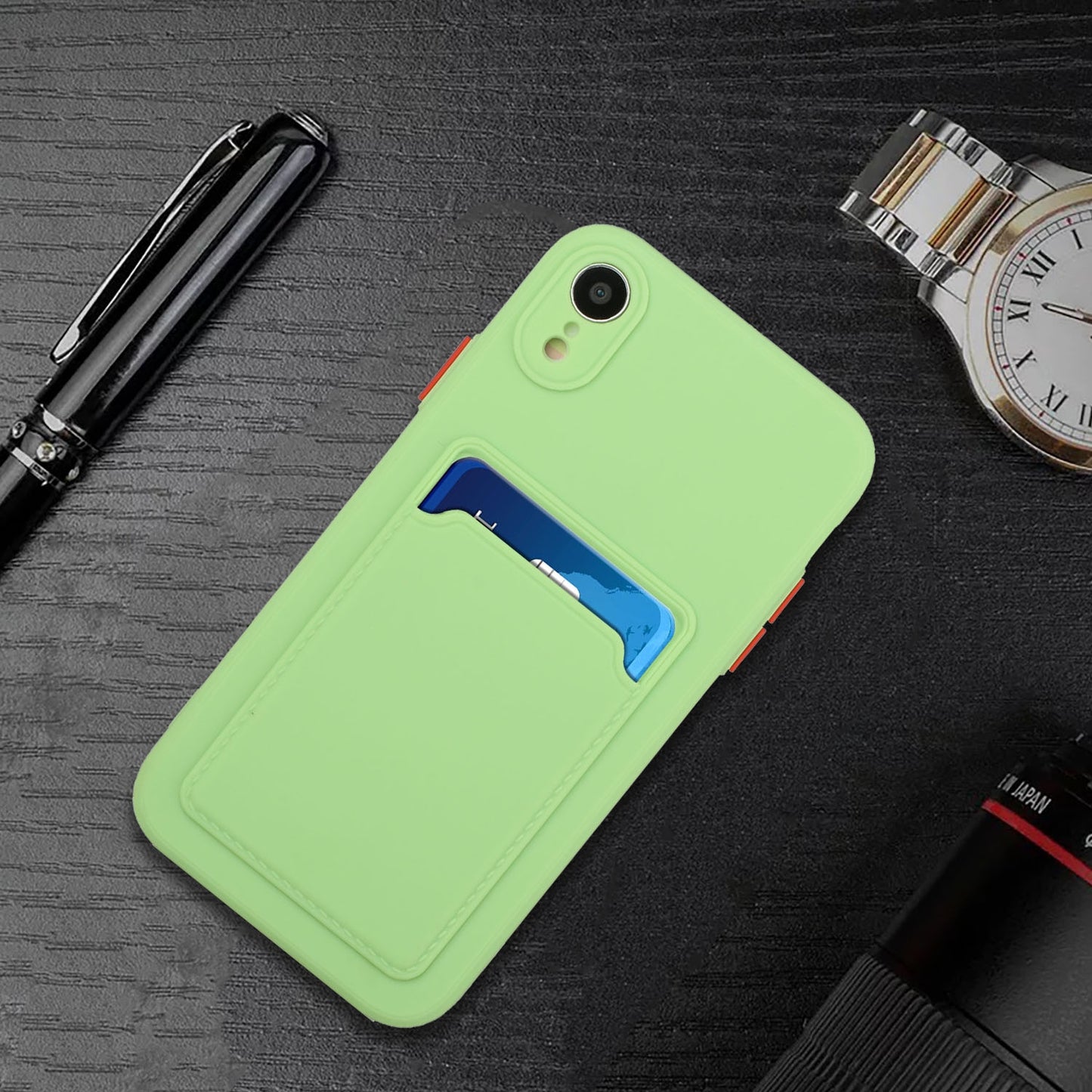 For Apple iPhone XR Shockproof TPU Case with Card Holder - Durable & Lightweight Design