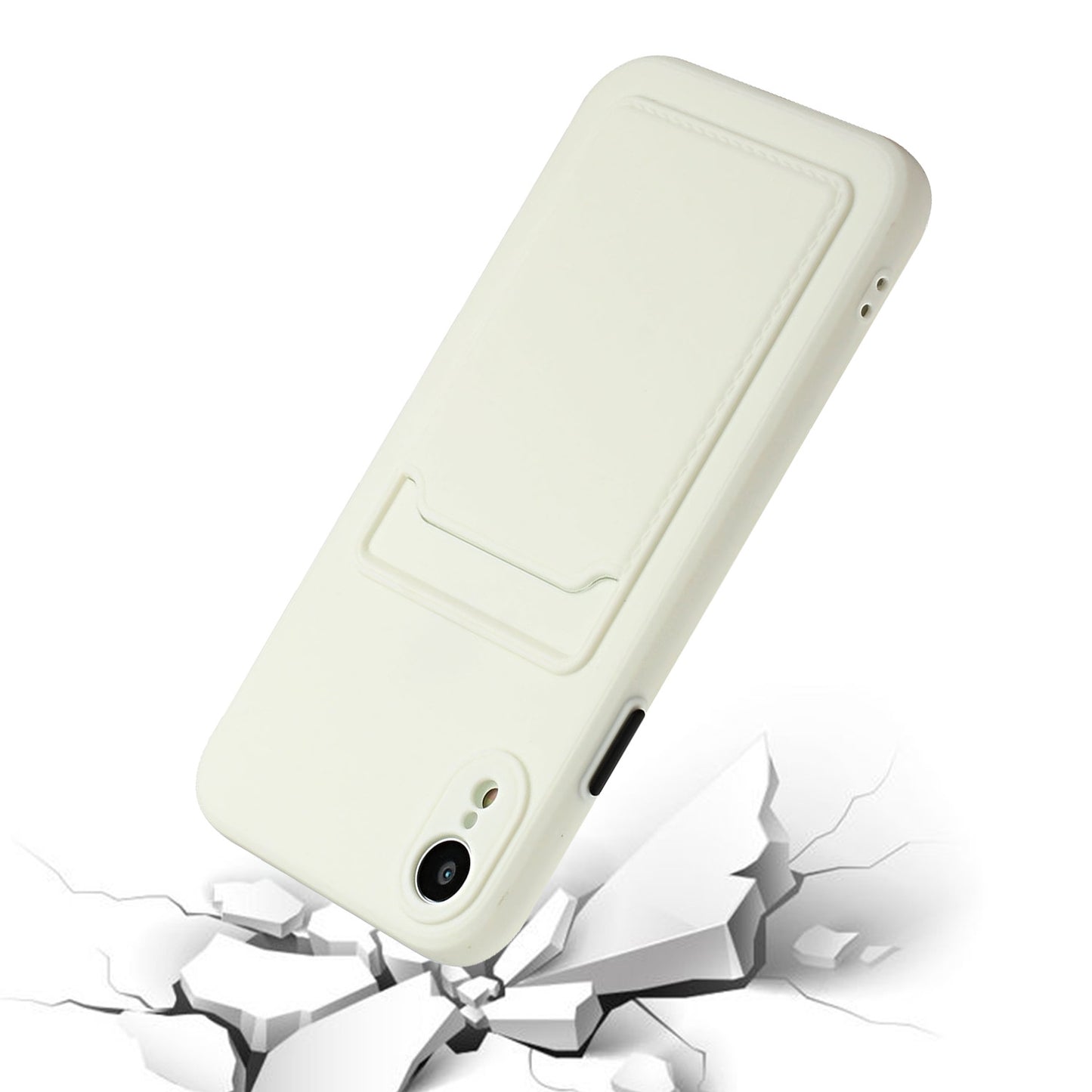 For Apple iPhone XR Shockproof TPU Case with Card Holder - Durable & Lightweight Design