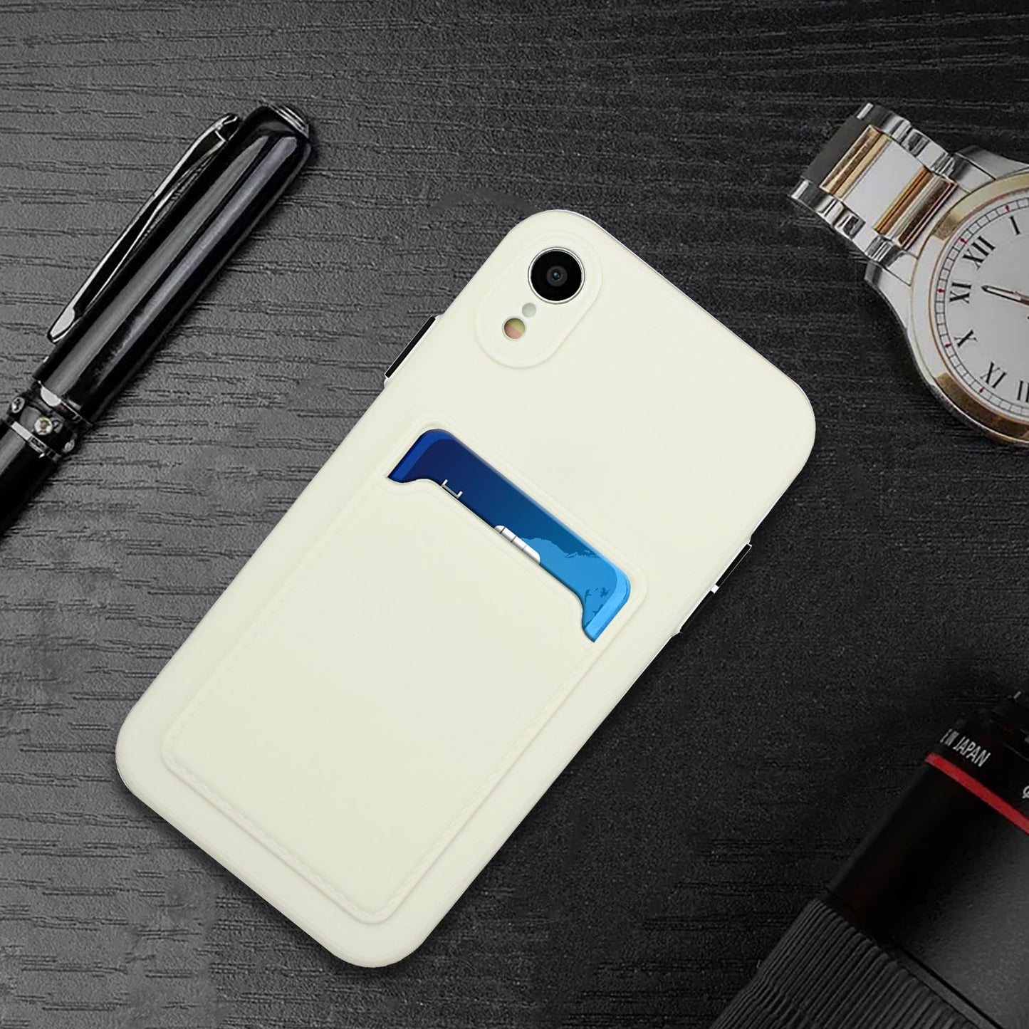 For Apple iPhone XR Shockproof TPU Case with Card Holder - Durable & Lightweight Design