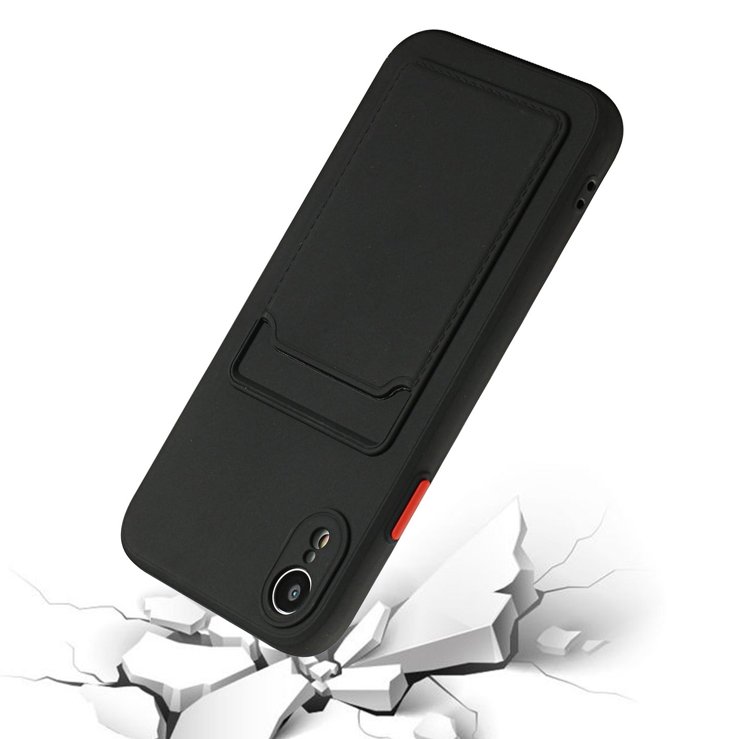For Apple iPhone XR Shockproof TPU Case with Card Holder - Durable & Lightweight Design