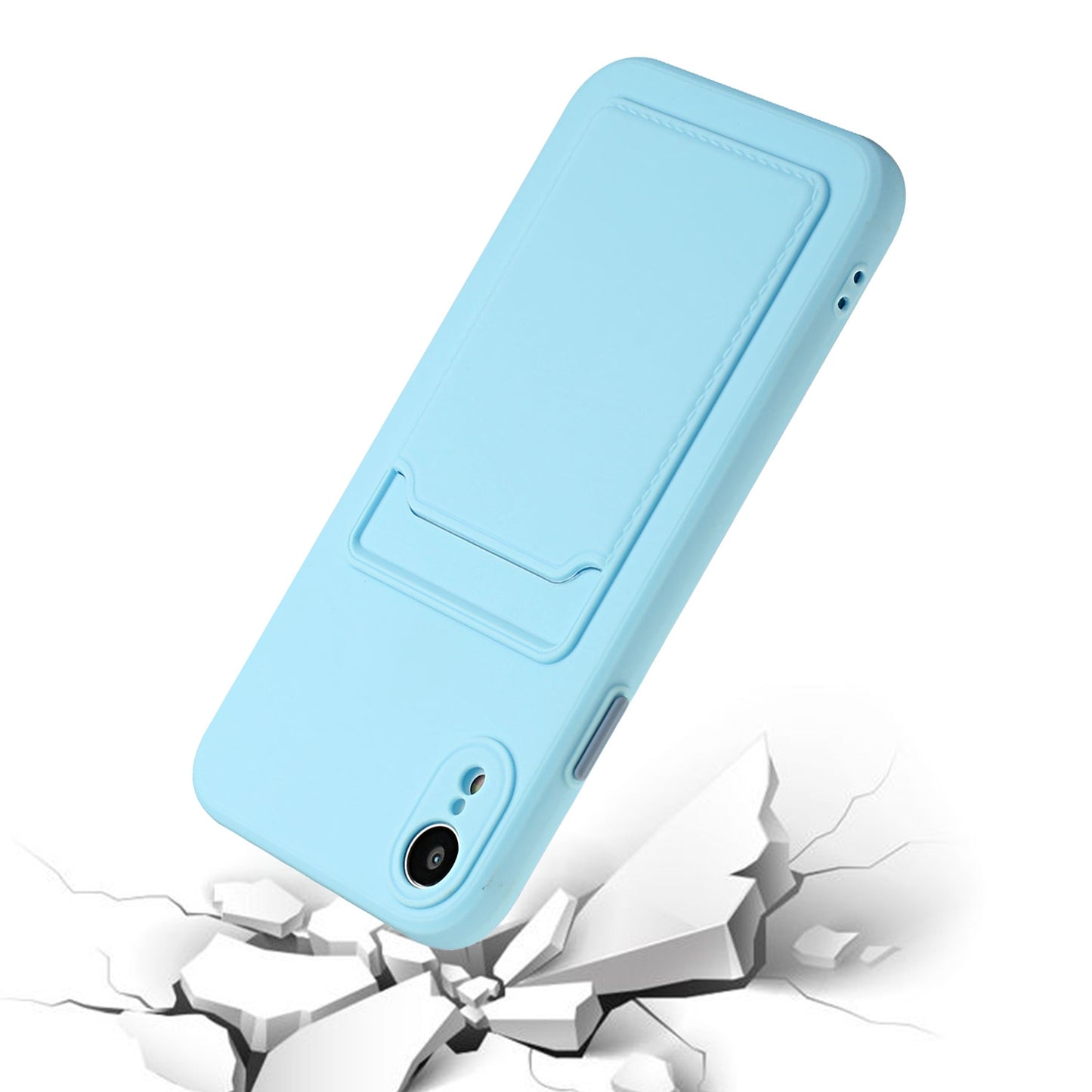 For Apple iPhone XR Shockproof TPU Case with Card Holder - Durable & Lightweight Design
