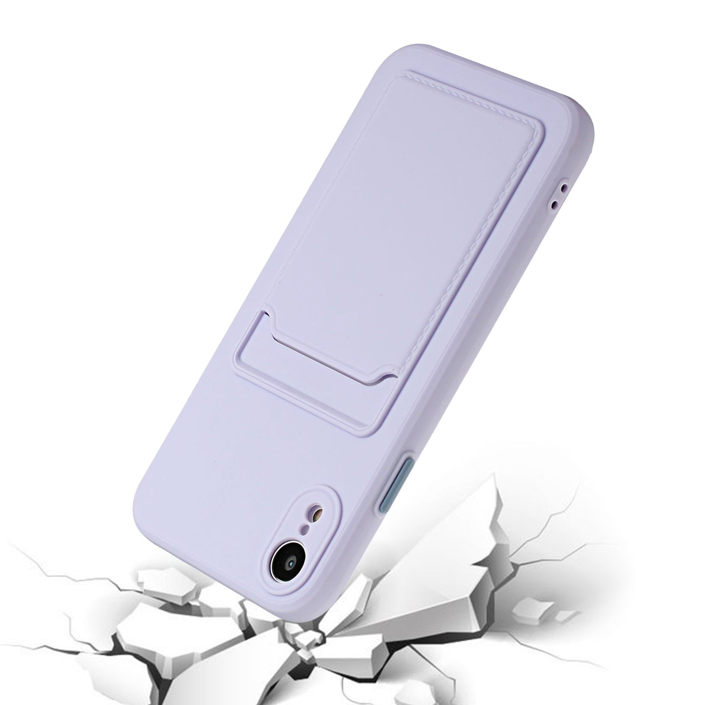 For Apple iPhone XR Shockproof TPU Case with Card Holder - Durable & Lightweight Design