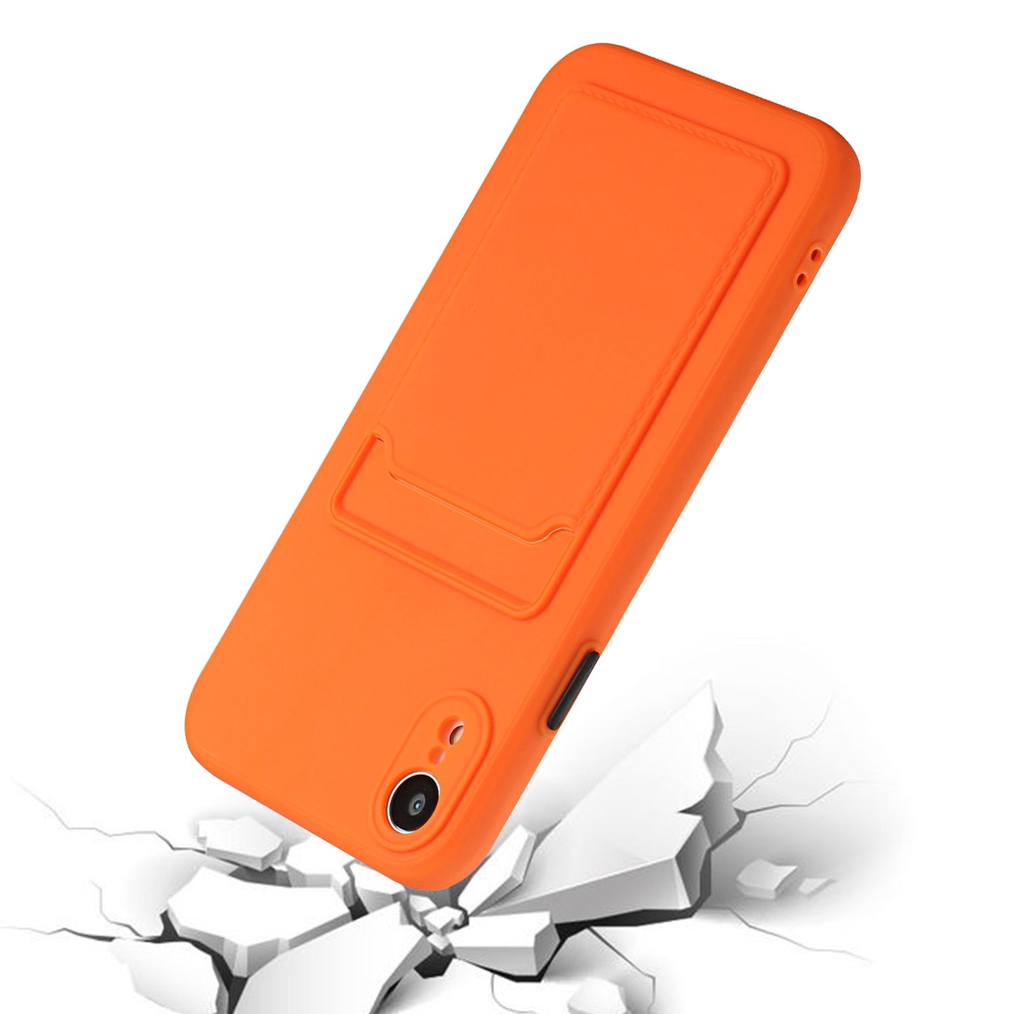 For Apple iPhone XR Shockproof TPU Case with Card Holder - Durable & Lightweight Design