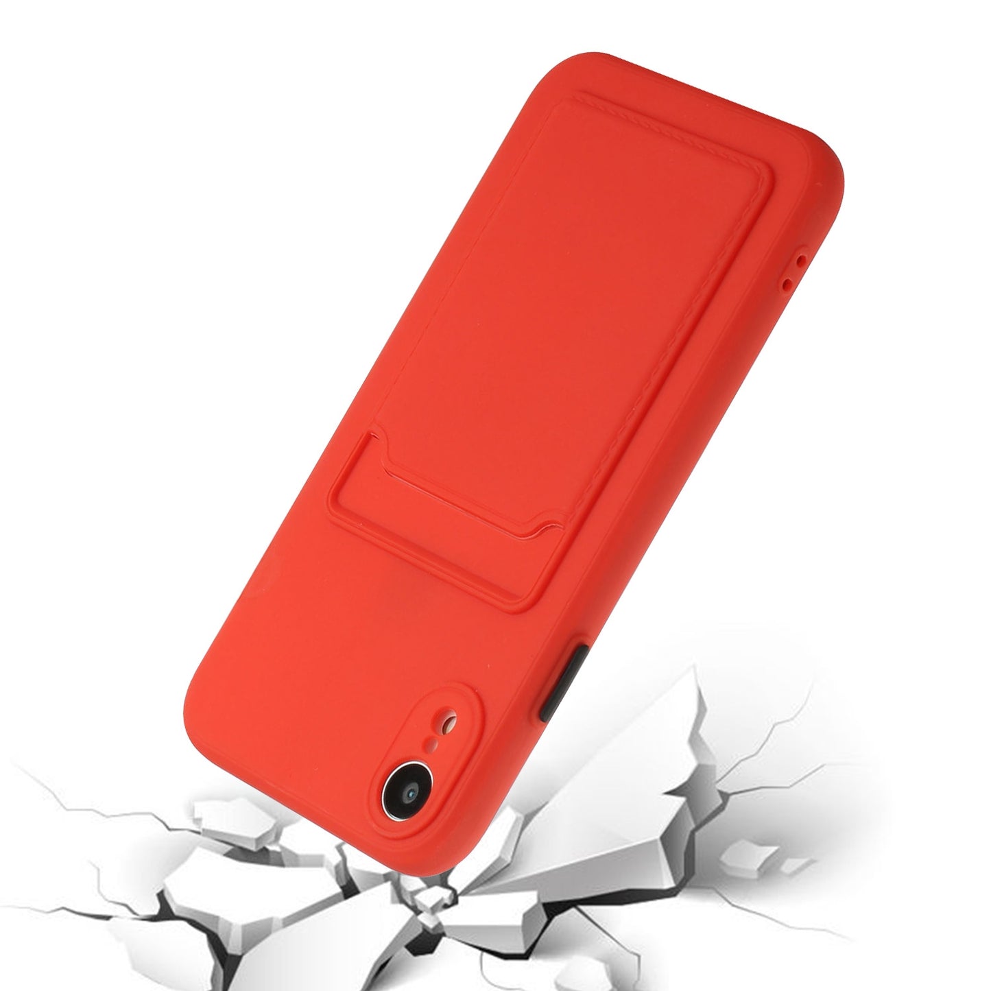 For Apple iPhone XR Shockproof TPU Case with Card Holder - Durable & Lightweight Design