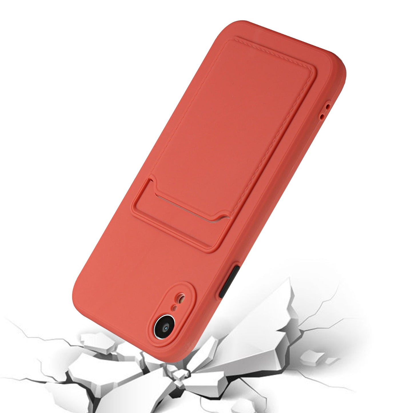 For Apple iPhone XR Shockproof TPU Case with Card Holder - Durable & Lightweight Design
