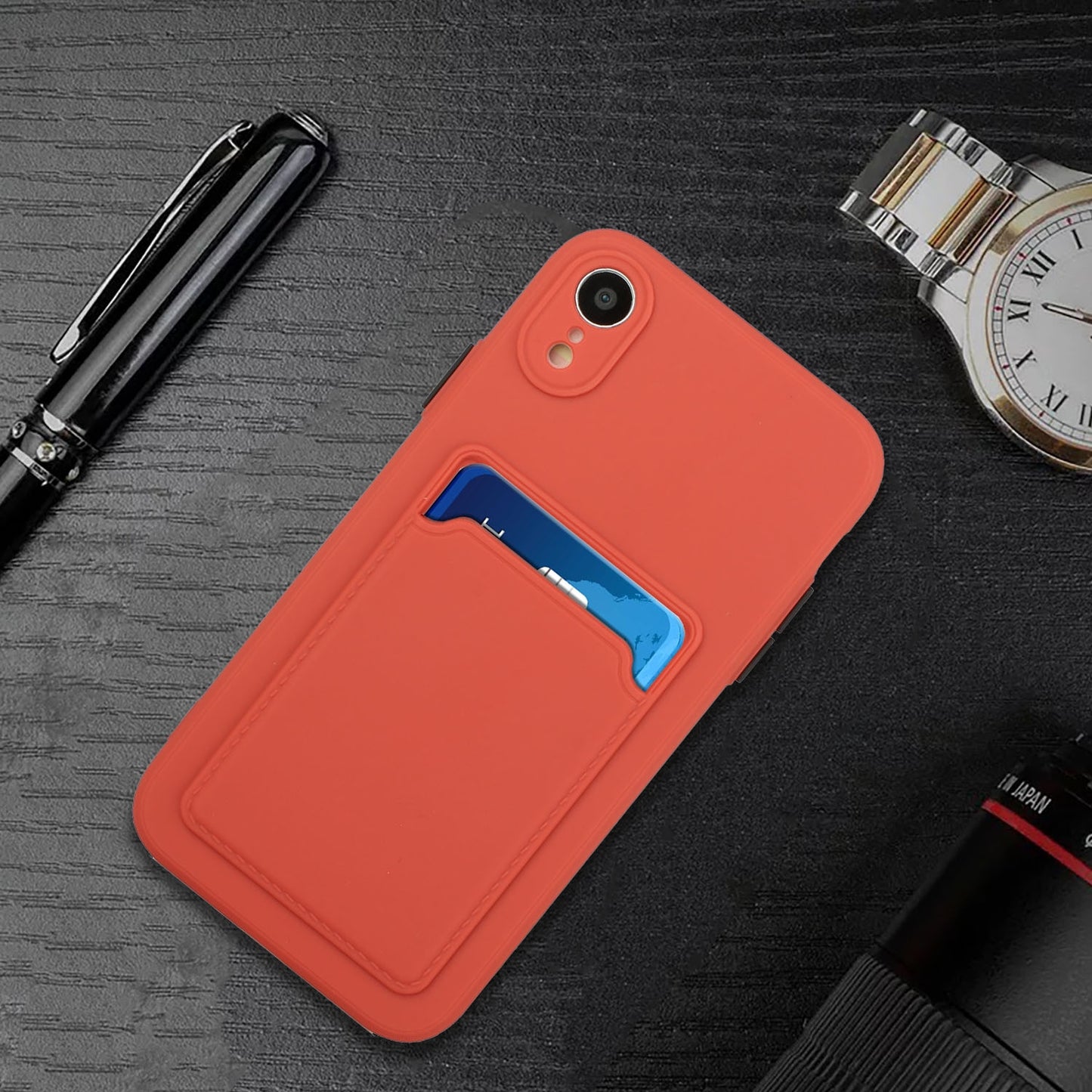 iPhone XR Shockproof TPU Case with Card Holder - Durable & Lightweight Design