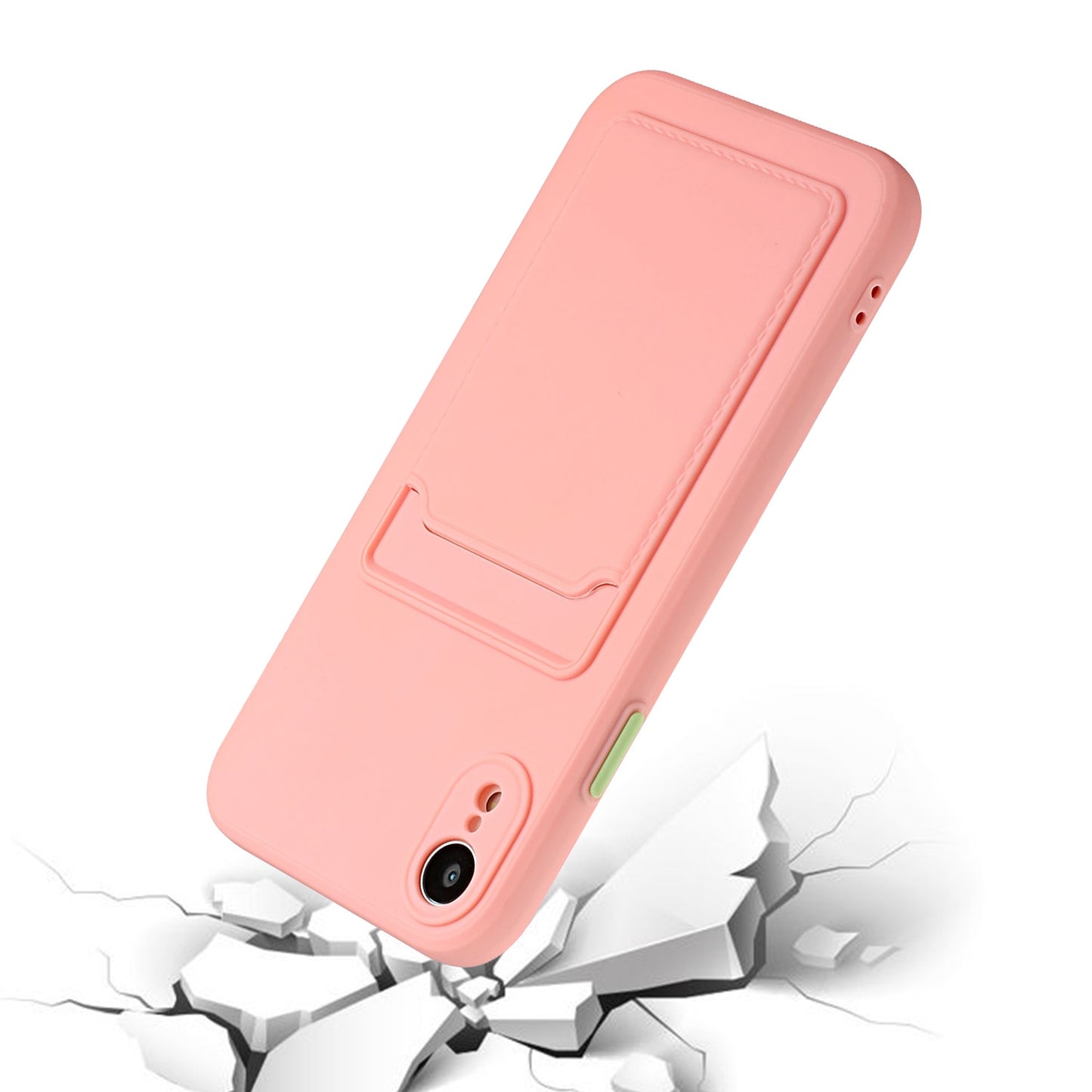 For Apple iPhone XR Shockproof TPU Case with Card Holder - Durable & Lightweight Design