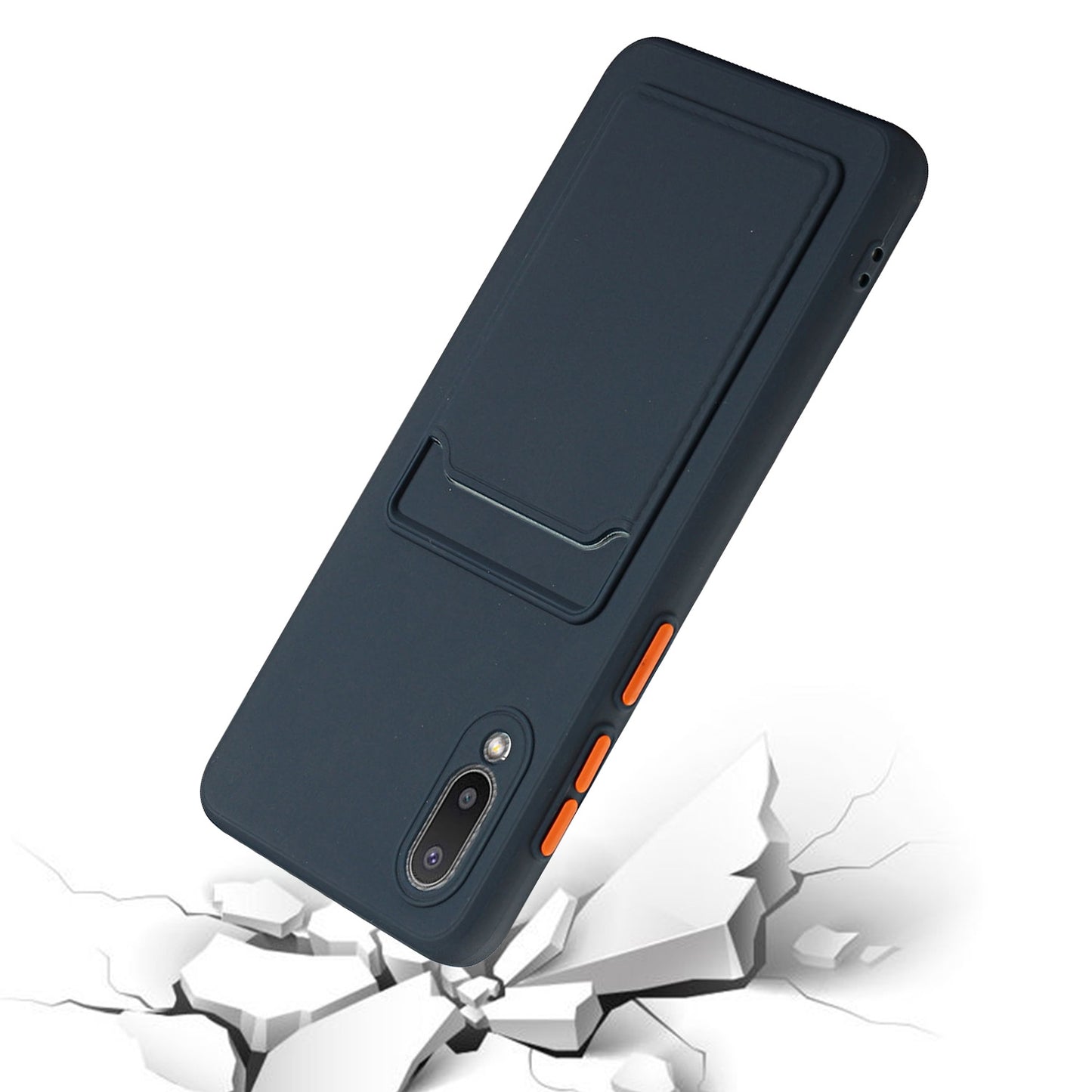 For Samsung Galaxy A02 Shockproof TPU Case with Card Holder - Durable & Lightweight Design