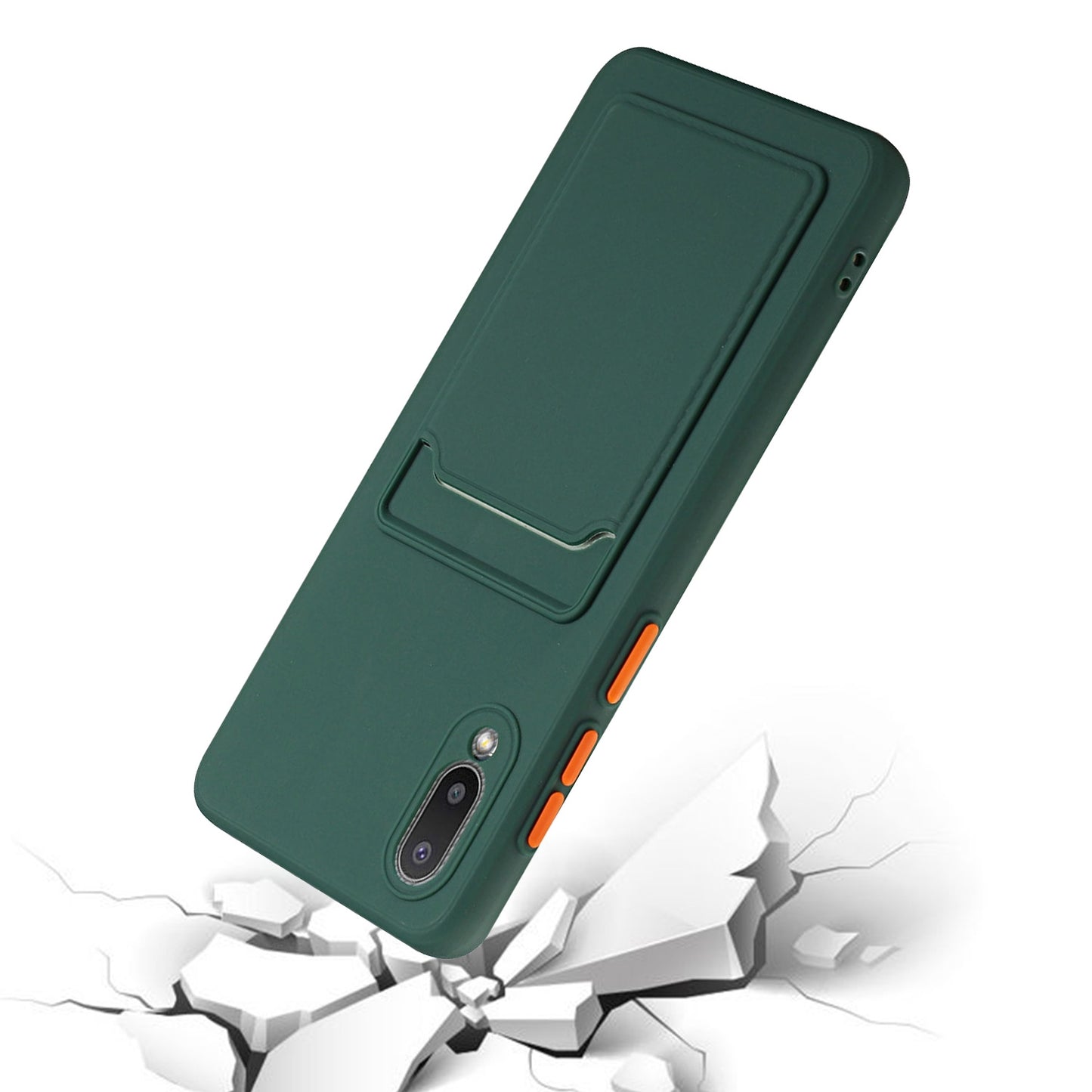 For Samsung Galaxy A02 Shockproof TPU Case with Card Holder - Durable & Lightweight Design