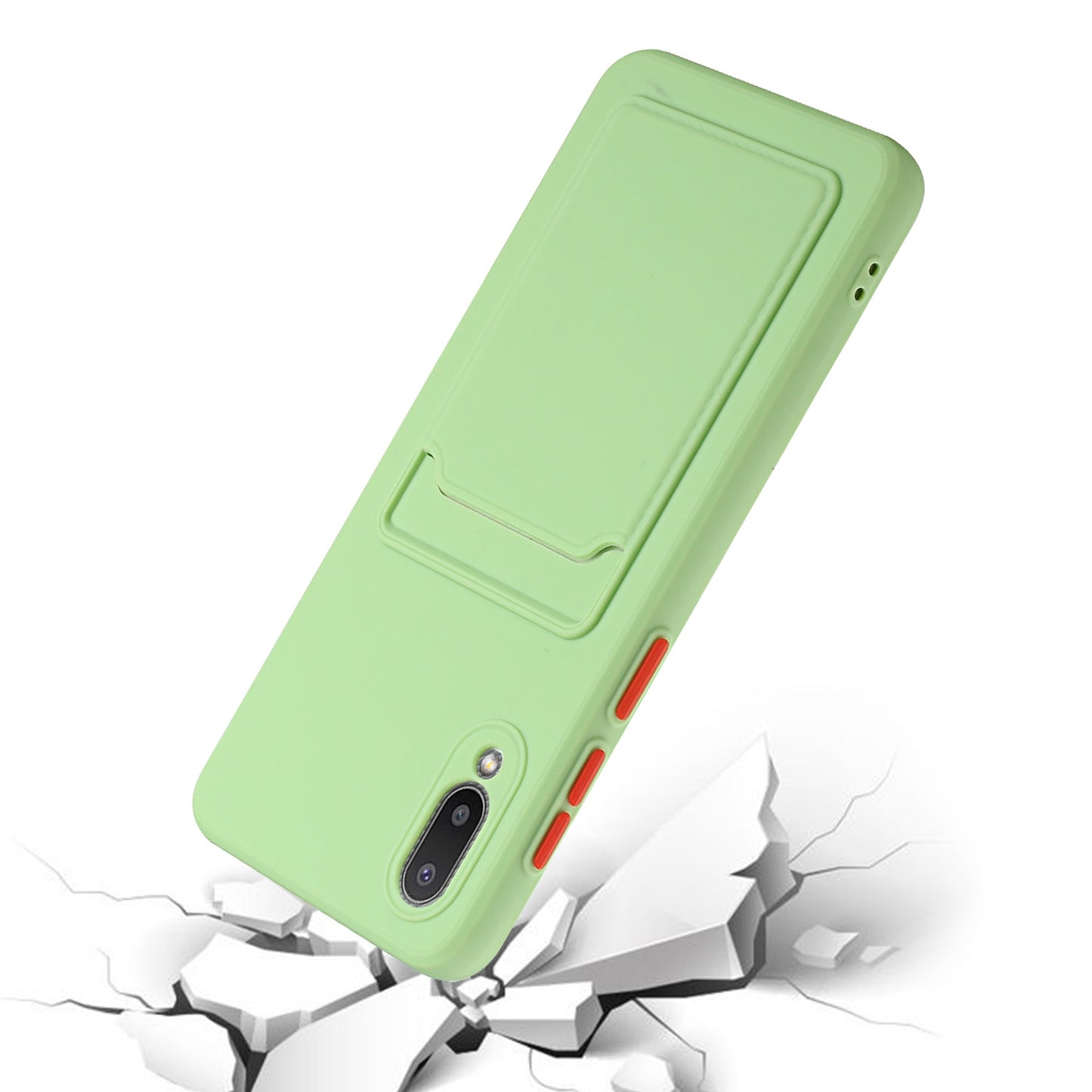 For Samsung Galaxy A02 Shockproof TPU Case with Card Holder - Durable & Lightweight Design