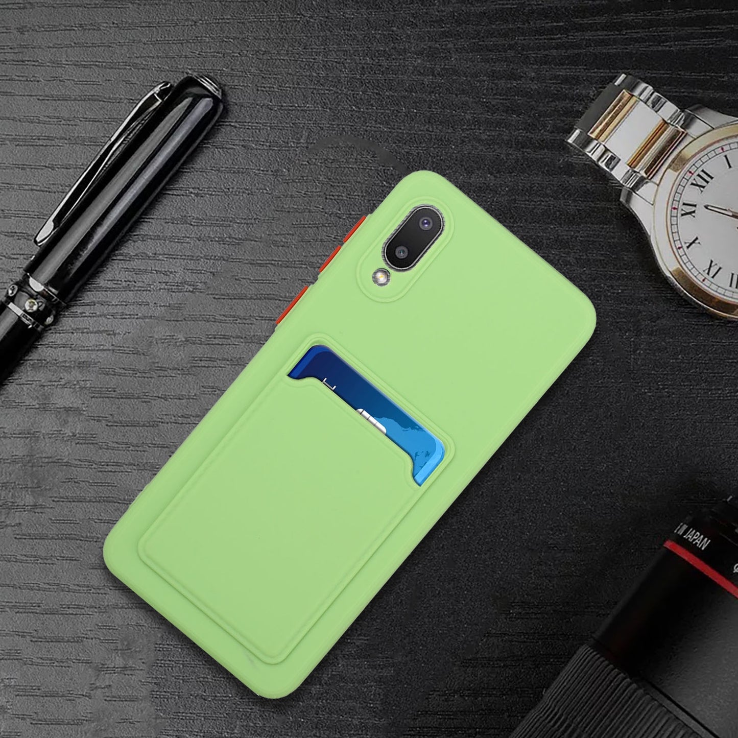 For Samsung Galaxy A02 Shockproof TPU Case with Card Holder - Durable & Lightweight Design