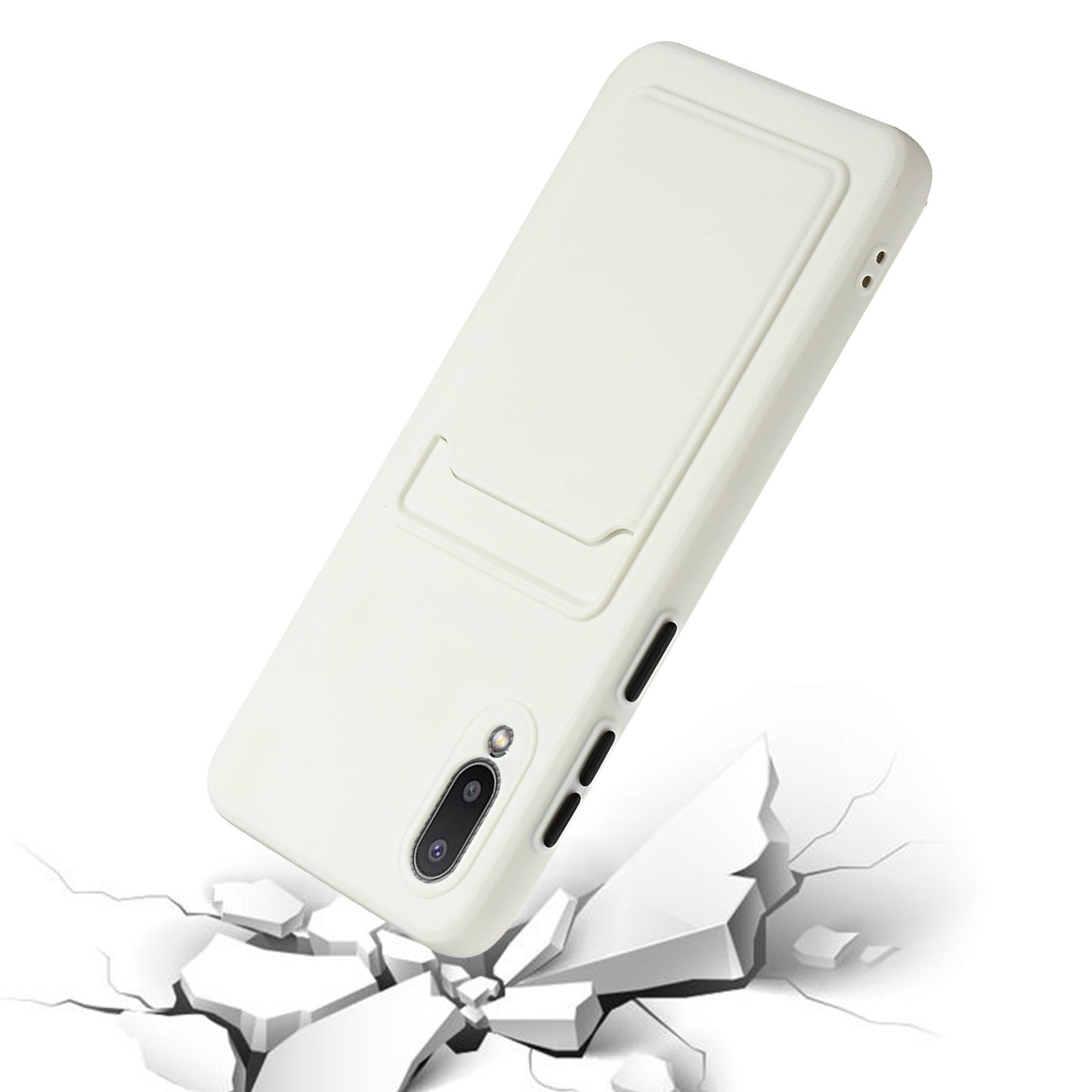 For Samsung Galaxy A02 Shockproof TPU Case with Card Holder - Durable & Lightweight Design