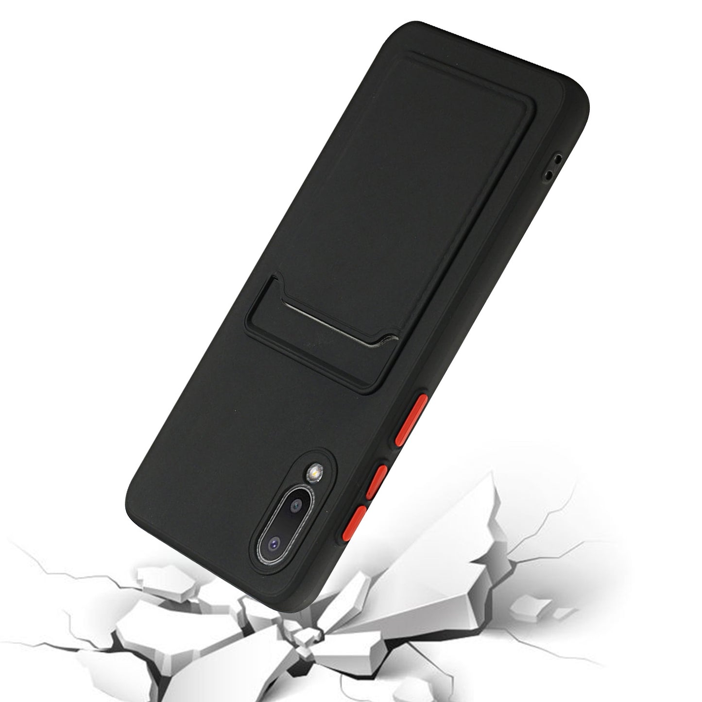 For Samsung Galaxy A02 Shockproof TPU Case with Card Holder - Durable & Lightweight Design