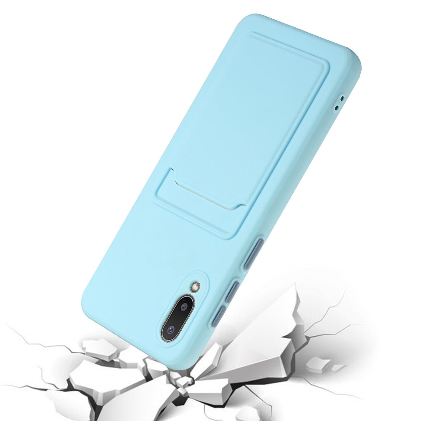 For Samsung Galaxy A02 Shockproof TPU Case with Card Holder - Durable & Lightweight Design