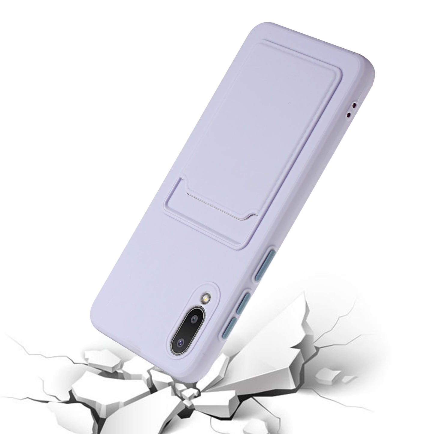 For Samsung Galaxy A02 Shockproof TPU Case with Card Holder - Durable & Lightweight Design
